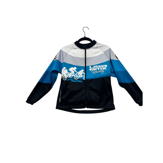 USA BMX Racing Jacket L Blue & Black #246A