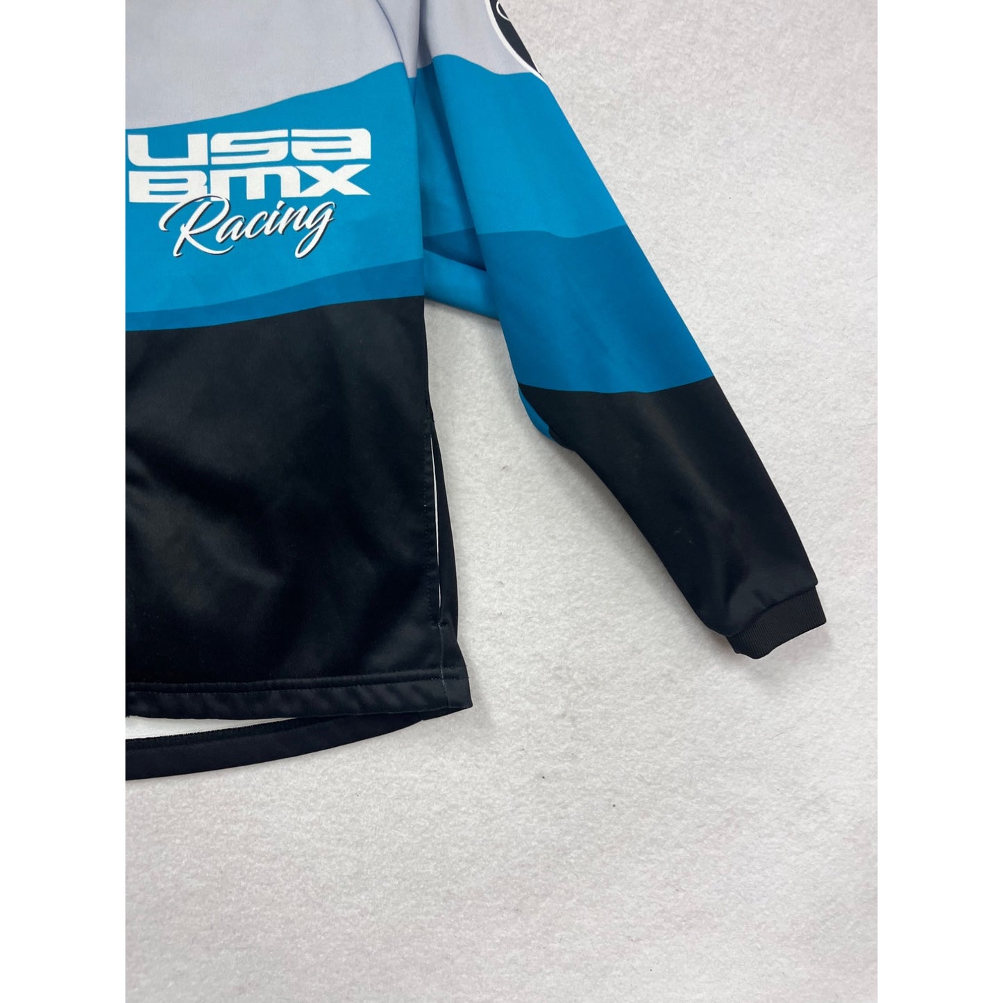 USA BMX Racing Jacket L Blue & Black #246A