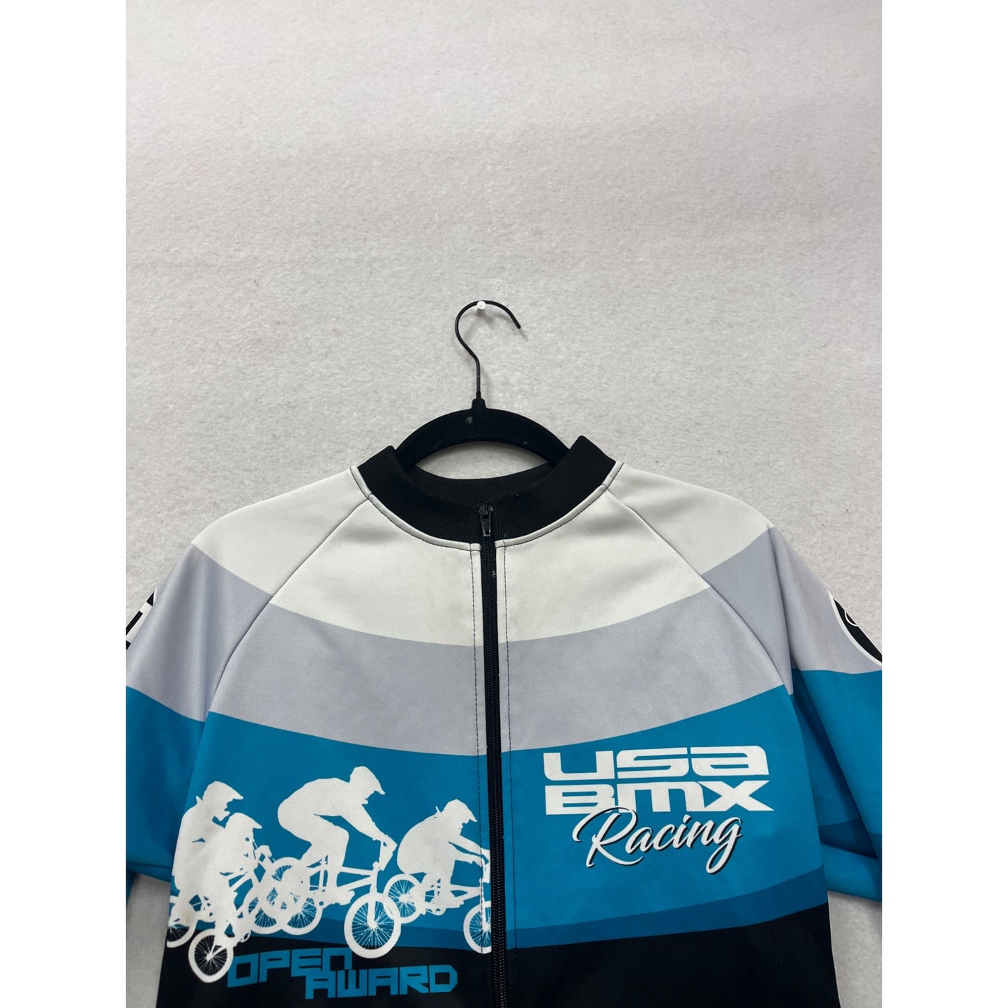 USA BMX Racing Jacket L Blue & Black #246A