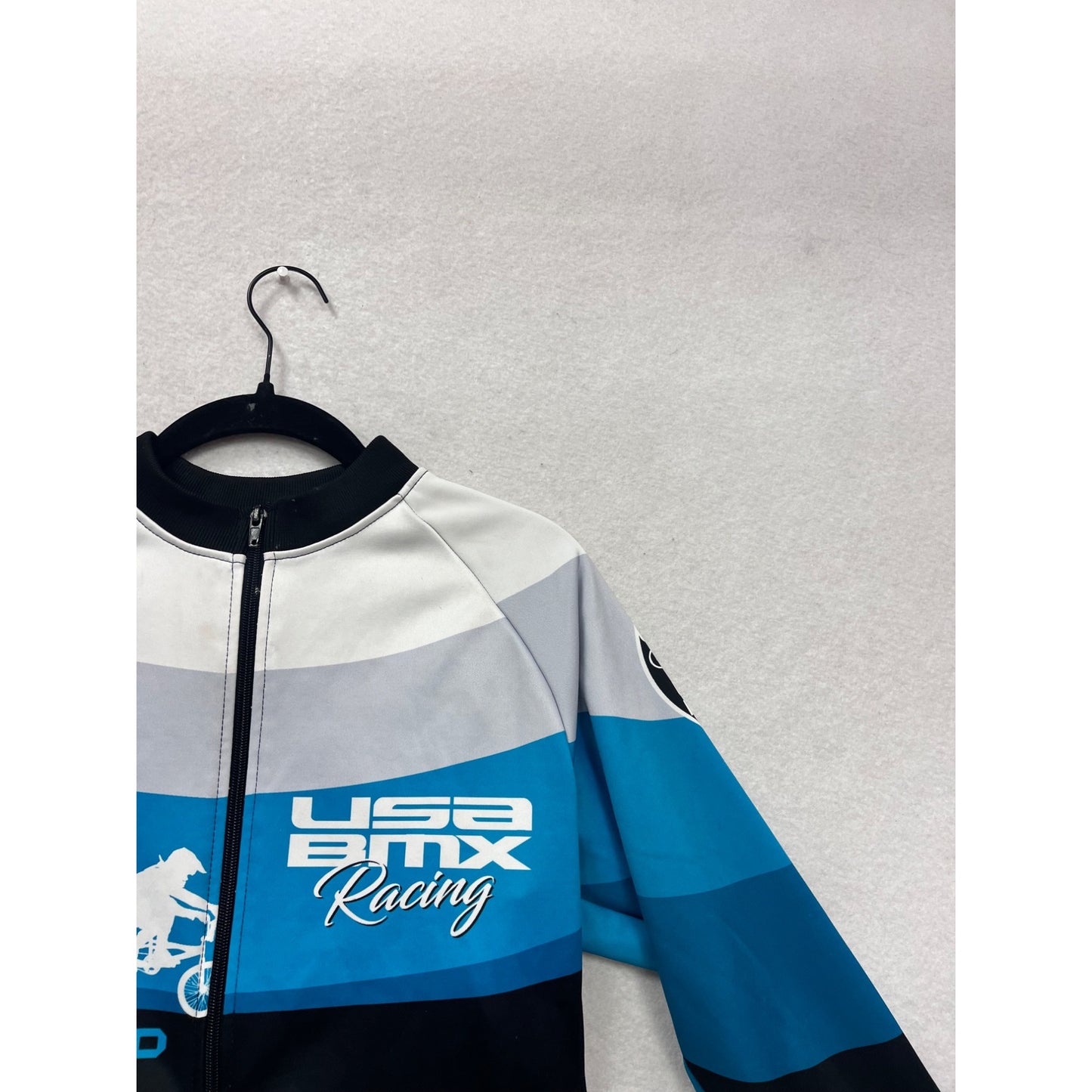 USA BMX Racing Jacket L Blue & Black #246A