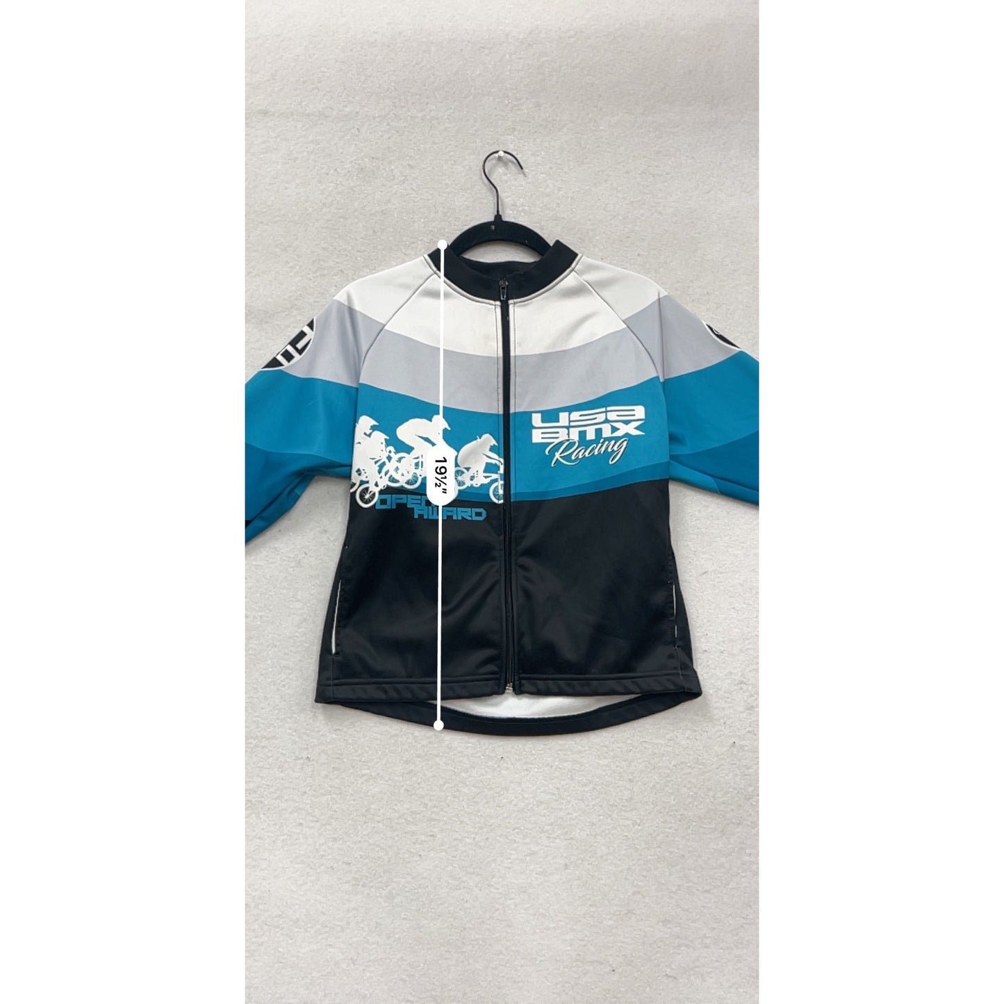 USA BMX Racing Jacket L Blue & Black #246A