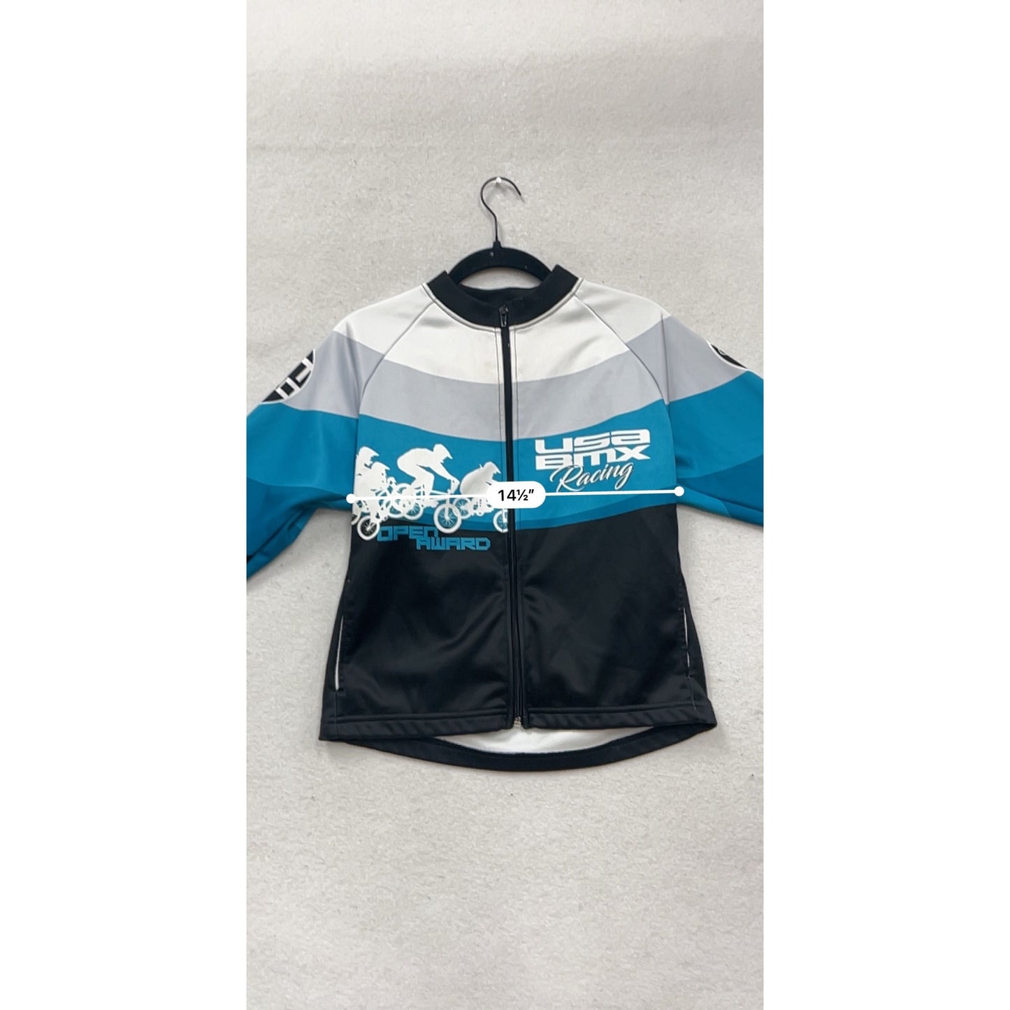 USA BMX Racing Jacket L Blue & Black #246A