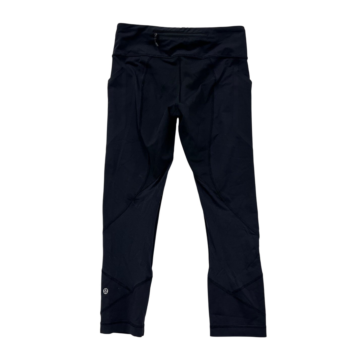 Lululemon Womens Black High-Rise Crop Leggings Size 6 #15A