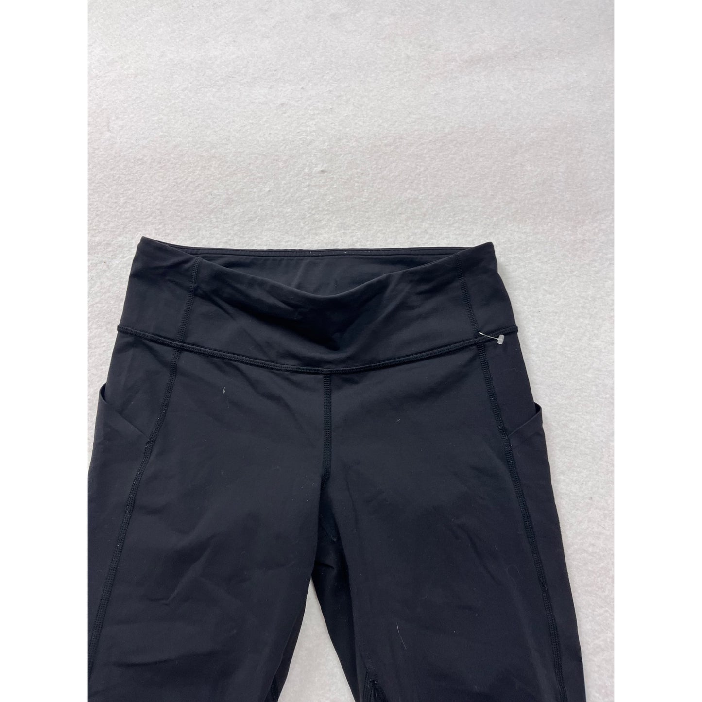 Lululemon Womens Black High-Rise Crop Leggings Size 6 #15A