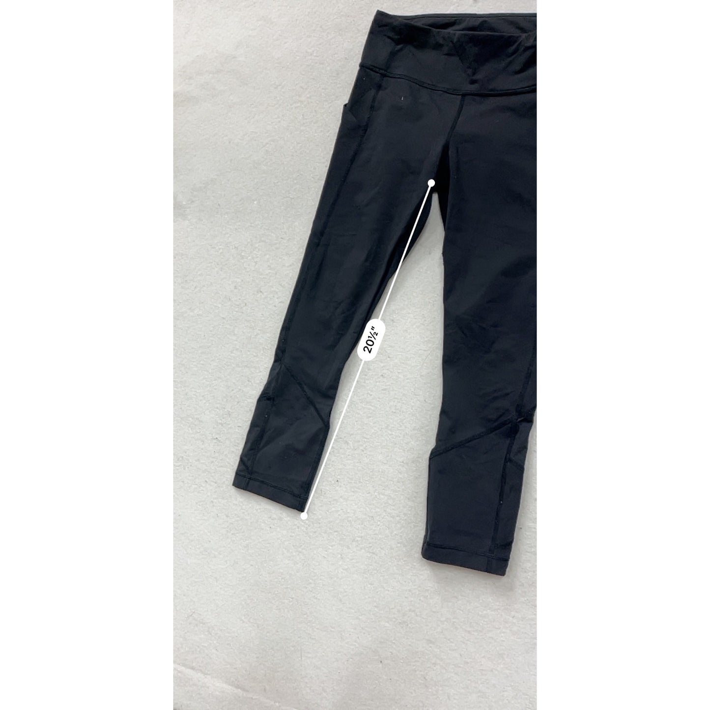 Lululemon Womens Black High-Rise Crop Leggings Size 6 #15A