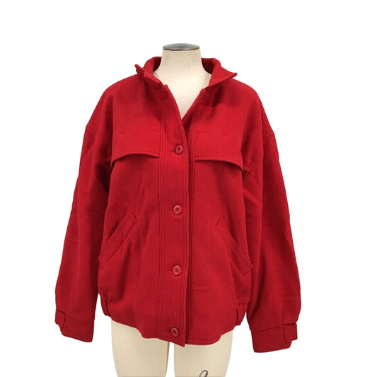 The Woolrich Woman Red Full Zip Jacket Medium #1000