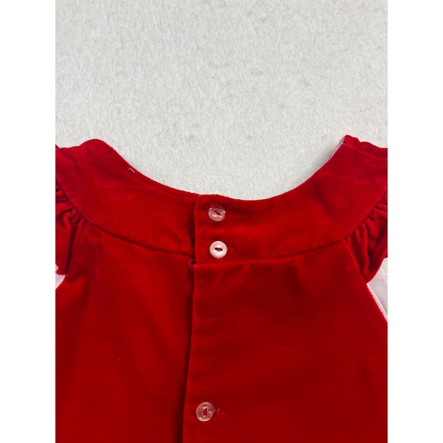 Vintage Baby Girls Velvet Dress #2394