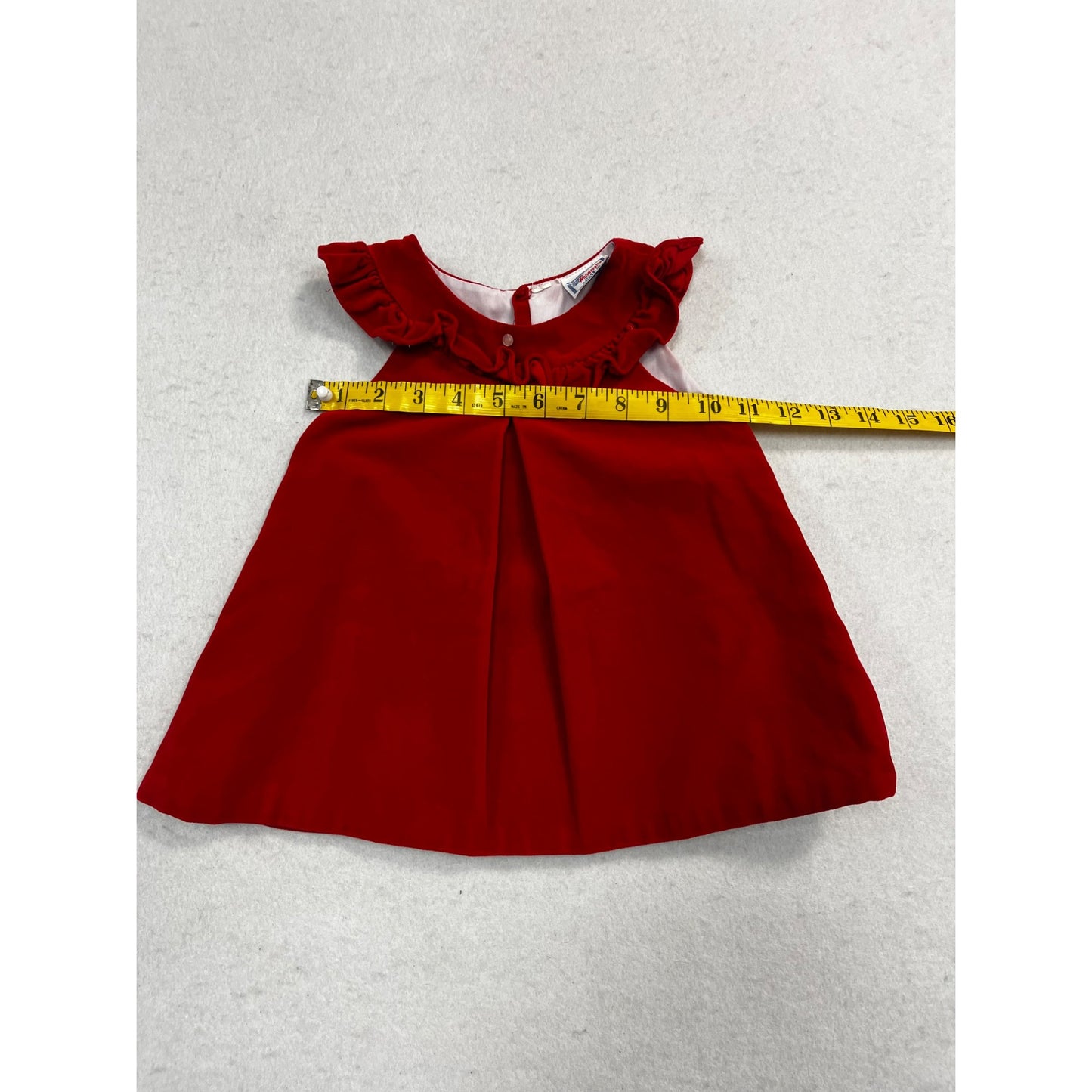 Vintage Baby Girls Velvet Dress #2394