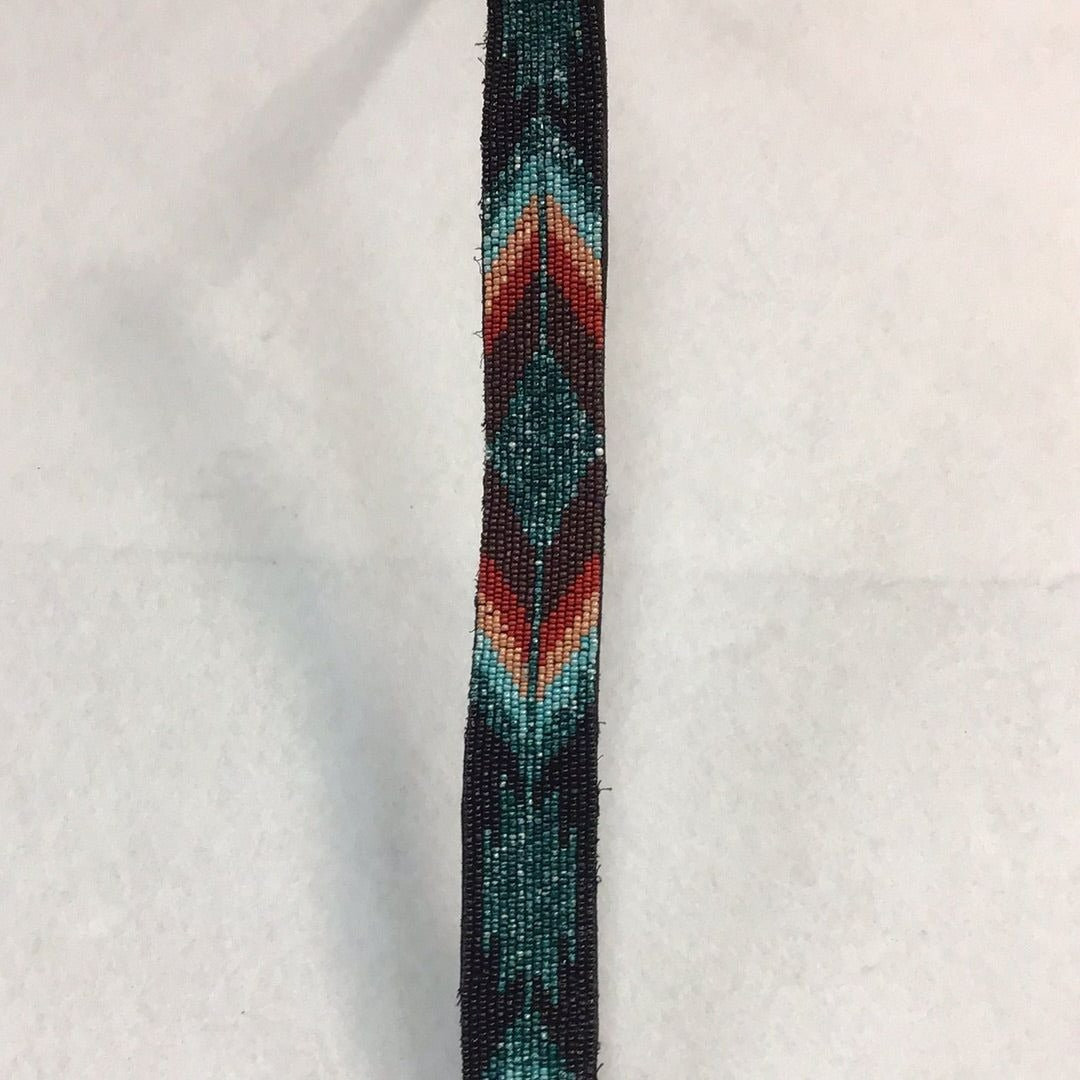 Women’s Indigenous Style Beaded Leather Belt