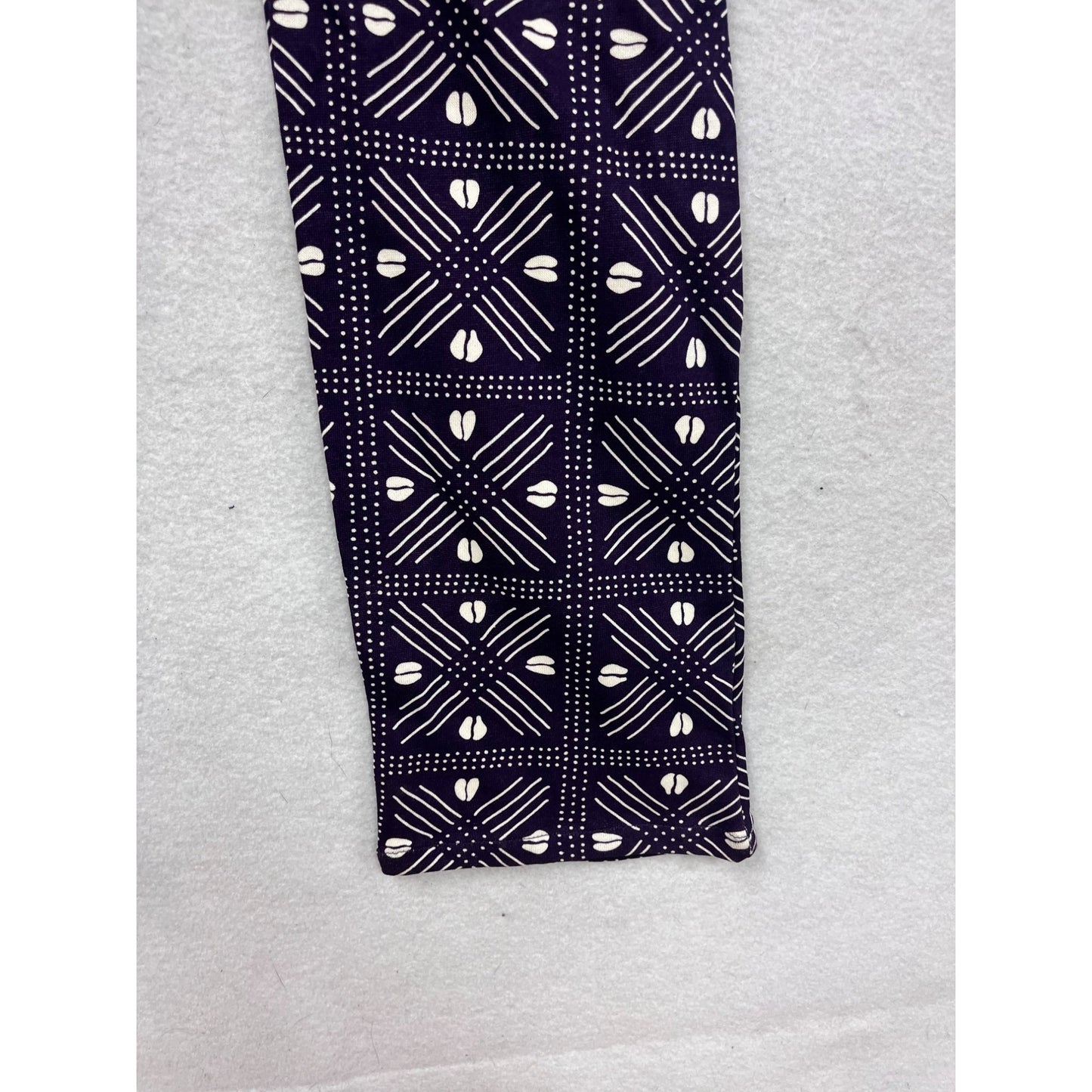 Purple & White Patterned Cotton Overalls Small By Ade + Ayo #8849