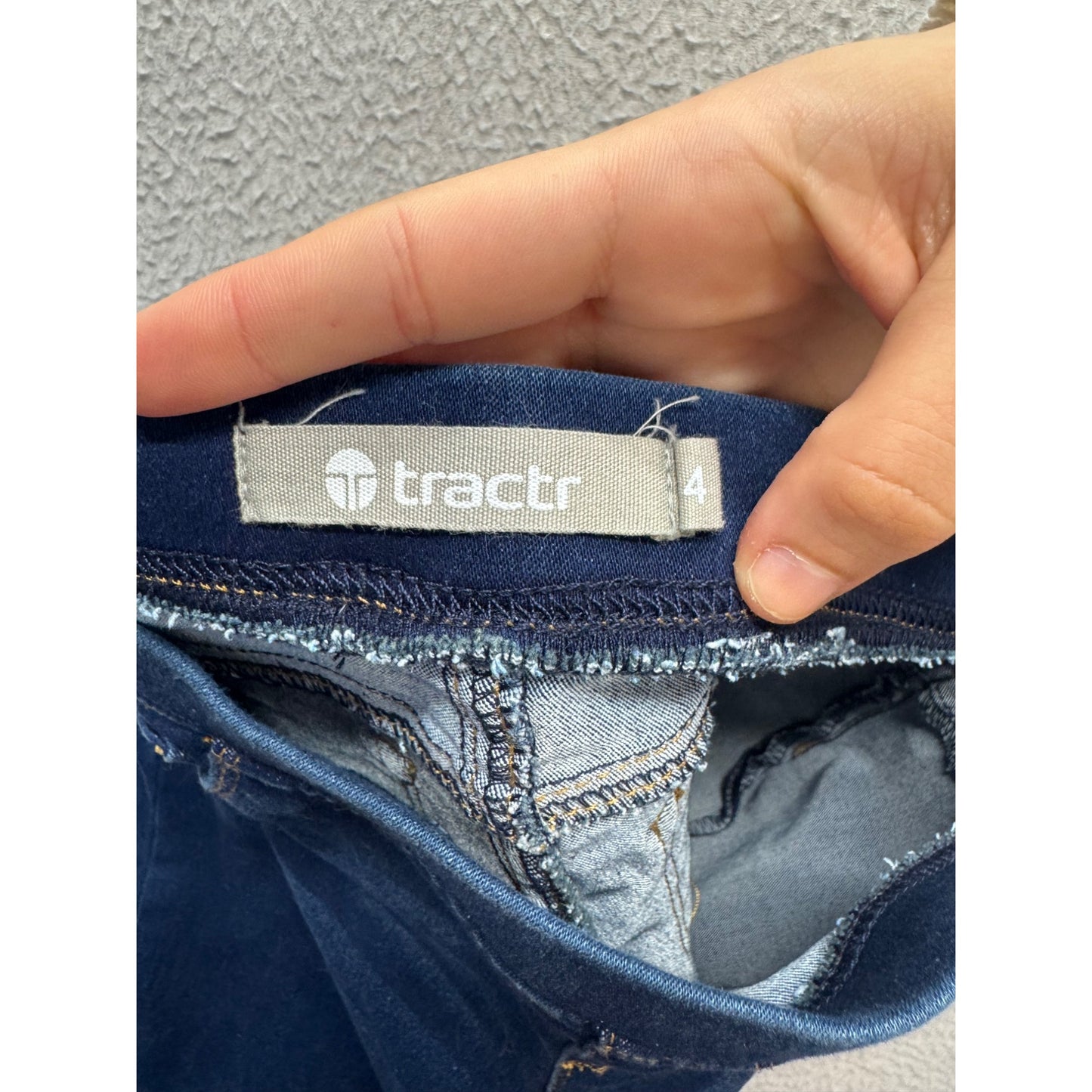 Tract Blue Denim Jeggings Pull On Stretch Skinny Jeans Sz 4 #9562