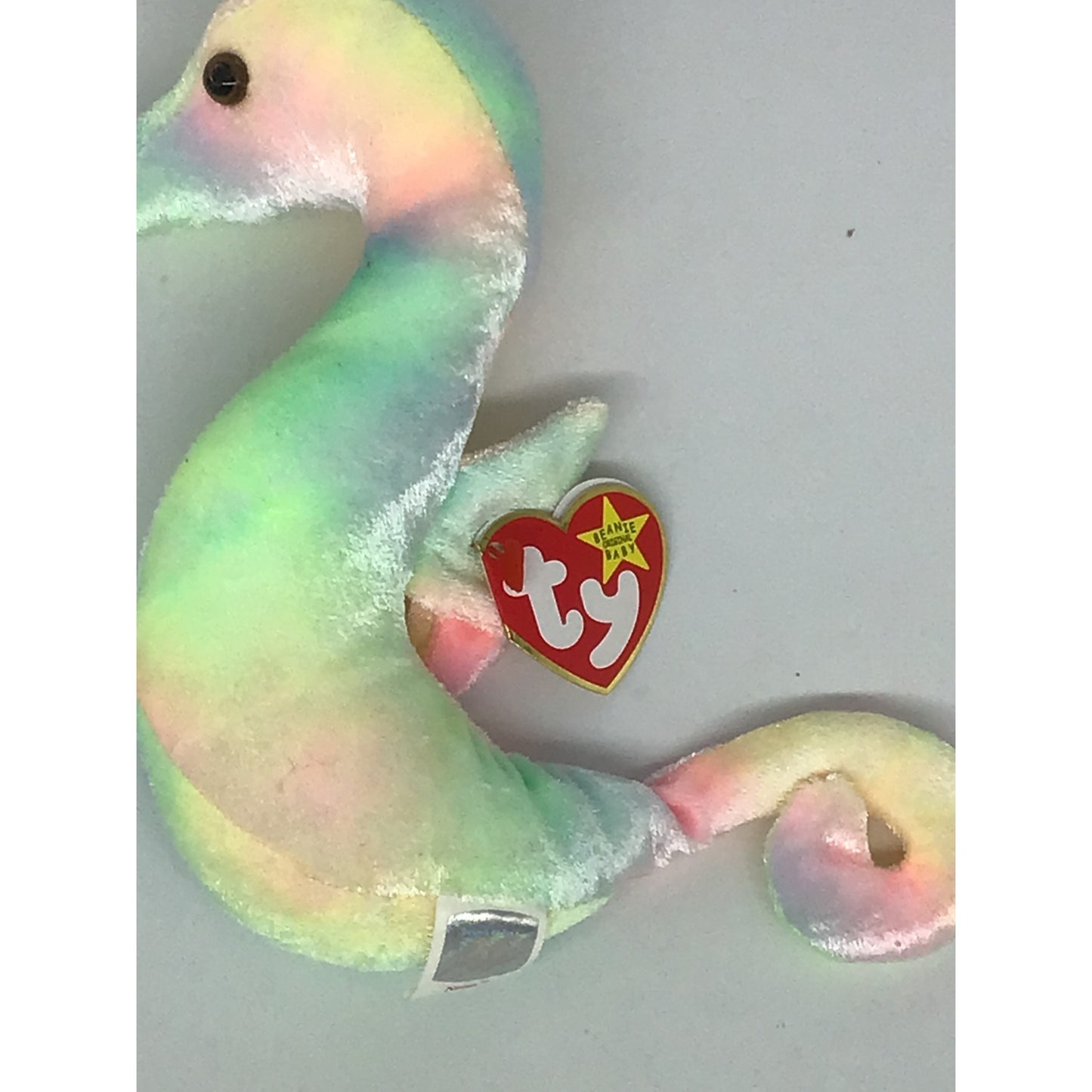 Pastel Rainbow Seahorse Beanie Baby