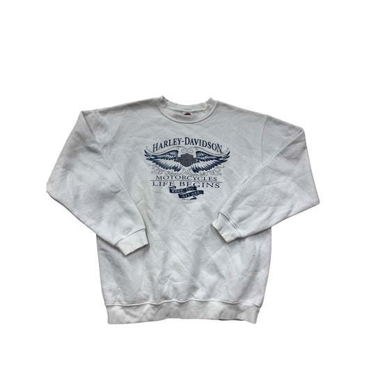 Harley-Davidson White Crewneck Sweatshirt XL #8730