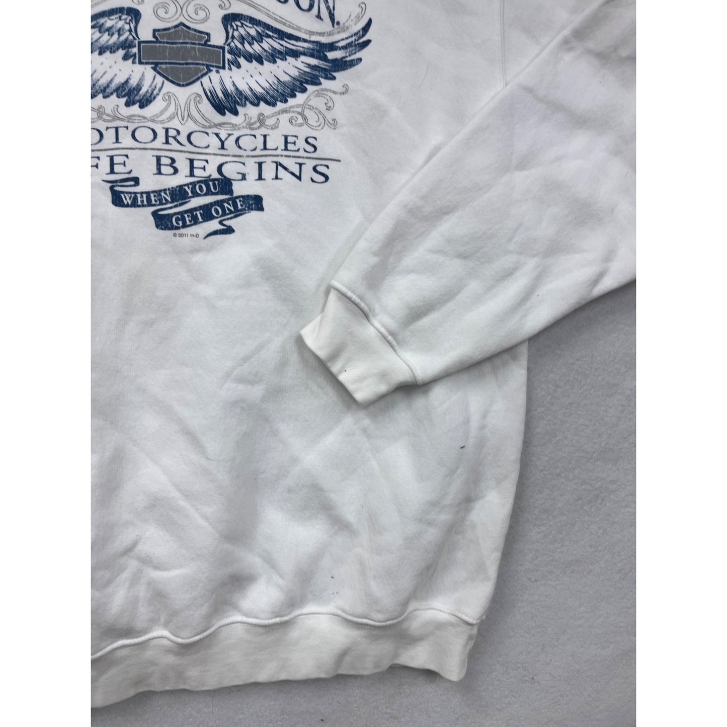 Harley-Davidson White Crewneck Sweatshirt XL #8730