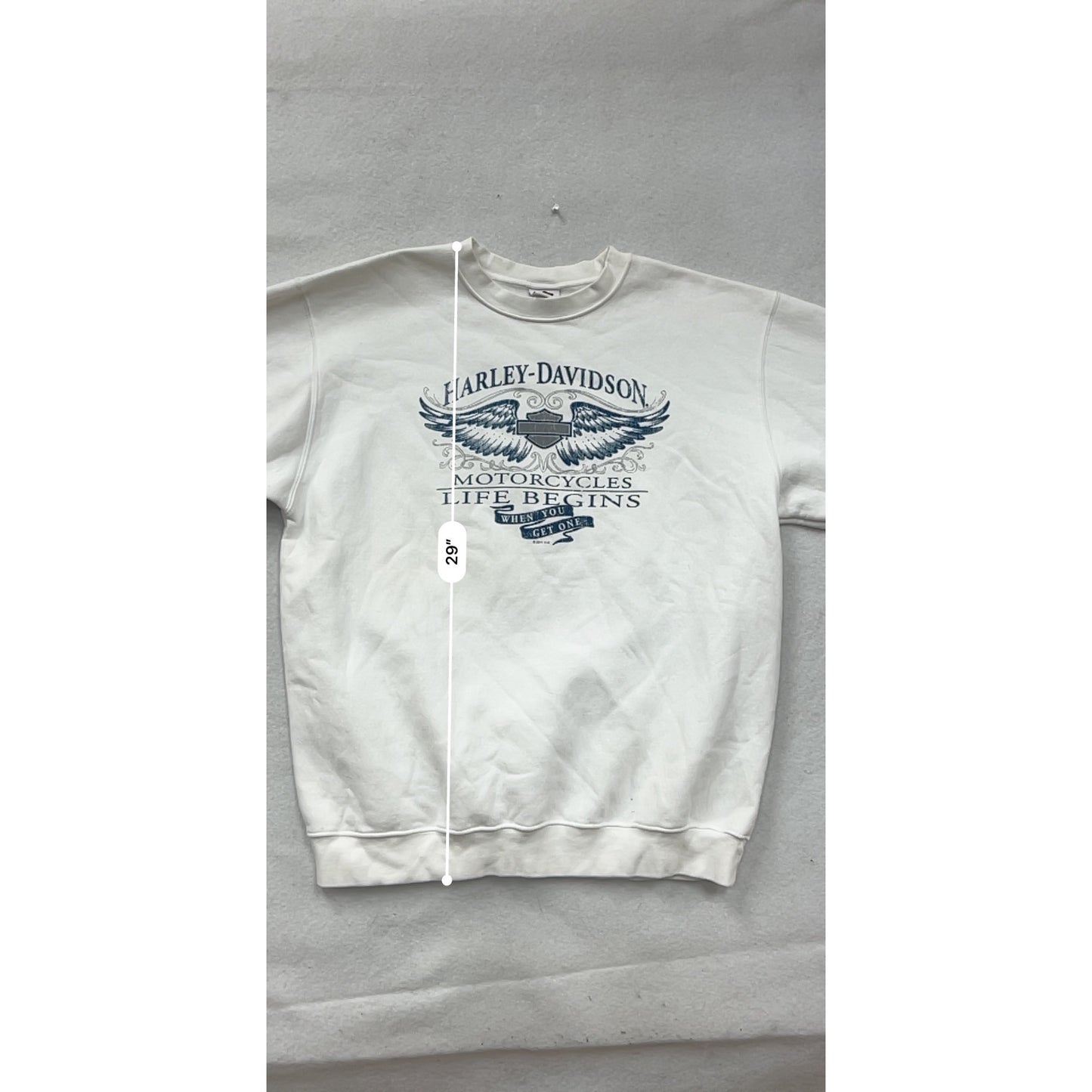 Harley-Davidson White Crewneck Sweatshirt XL #8730