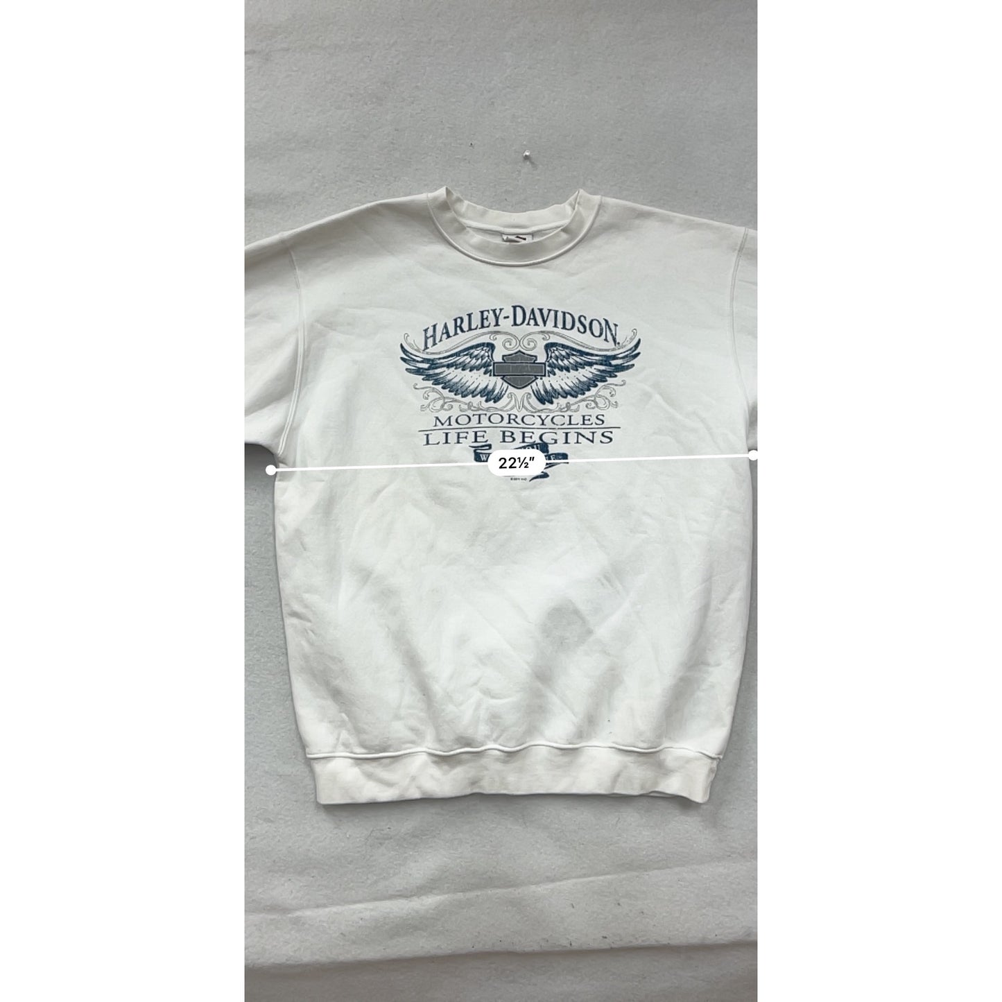 Harley-Davidson White Crewneck Sweatshirt XL #8730