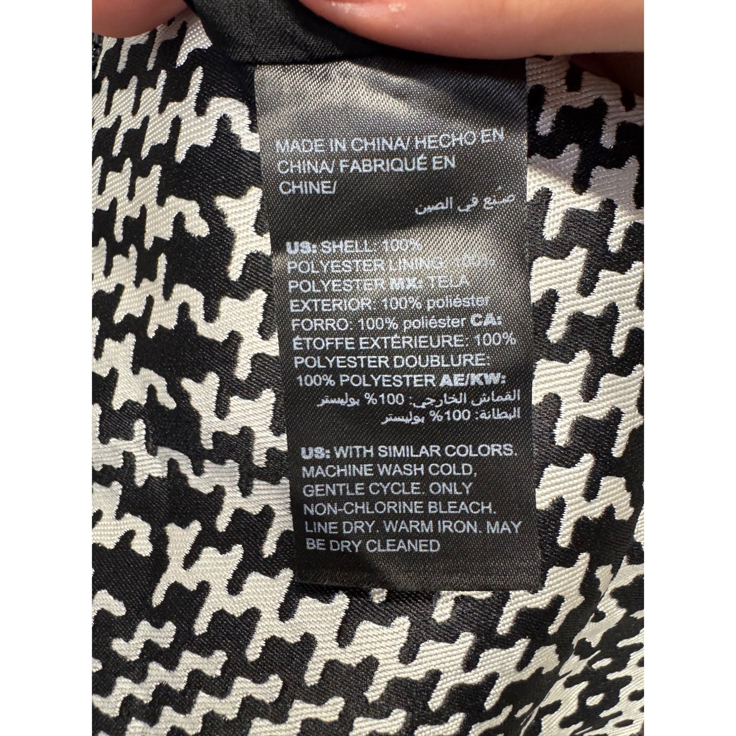 White House Black Market Houndstooth Pencil Skirt Size 4 #9305