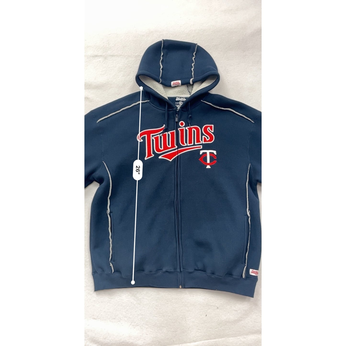 Minnesota Twins Stitches Mens XL Full-Zip Hoodie #8878