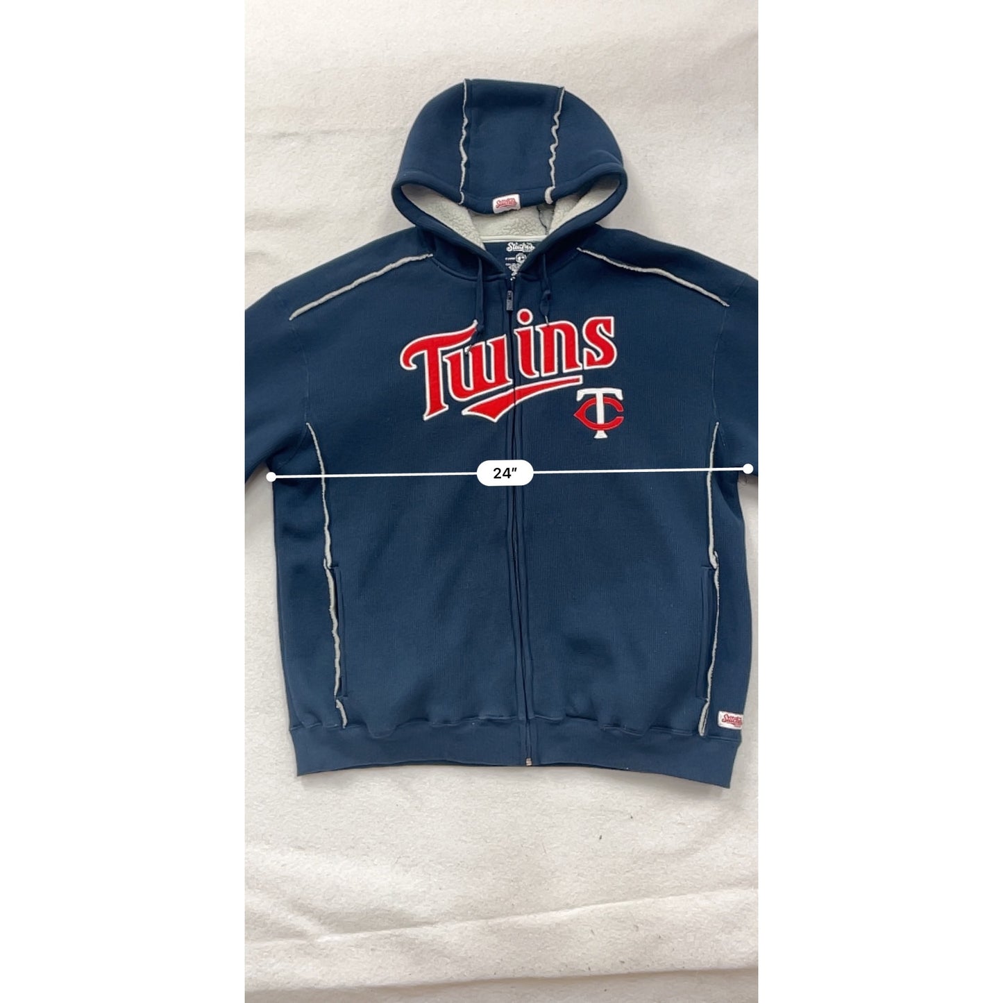 Minnesota Twins Stitches Mens XL Full-Zip Hoodie #8878