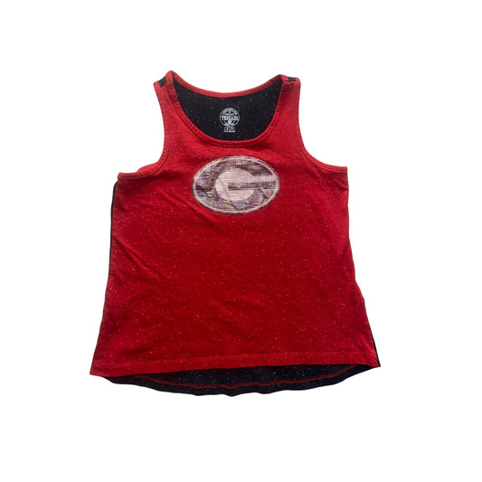 Green Bay Rivarly Threads Youth Medium Red & Black Speckled Tank Top #7305