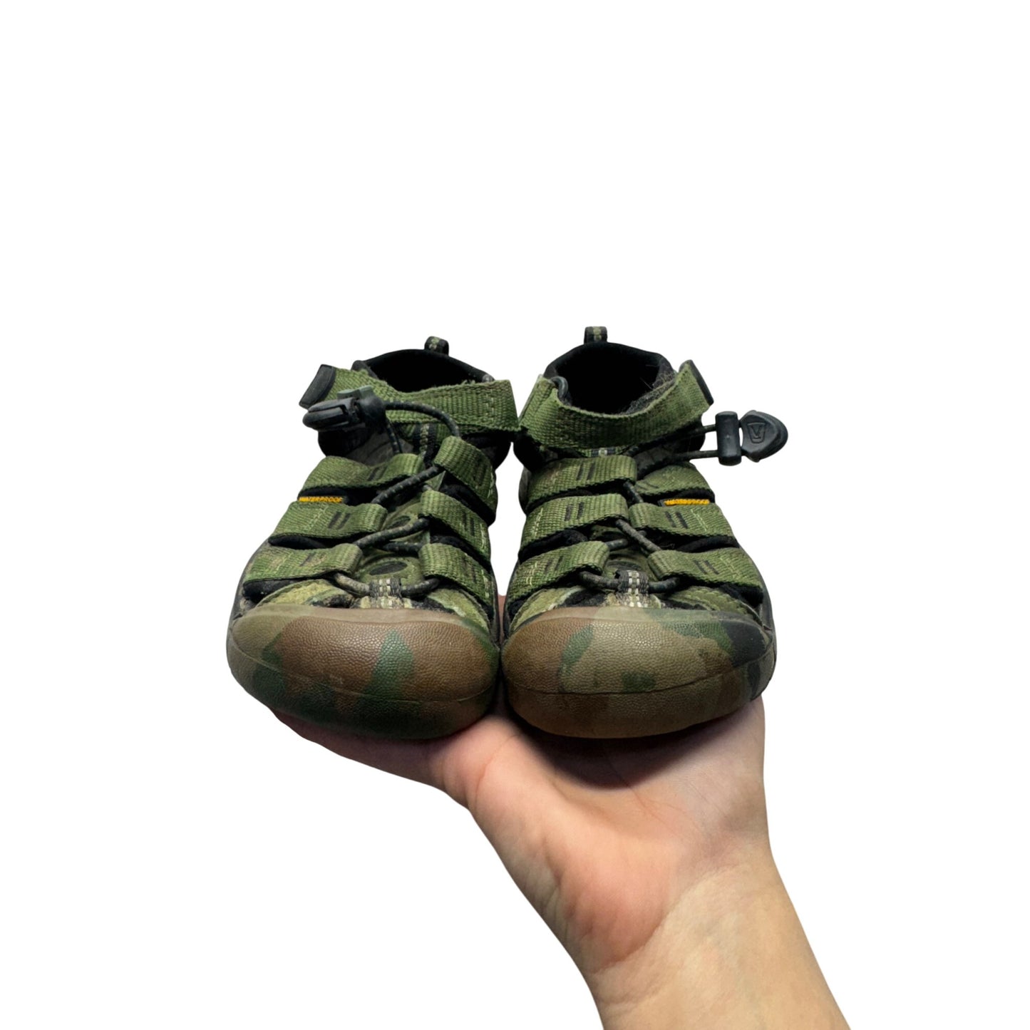 Keen Kids Waterproof Outdoor Sandals Camo Green Size 9 #9642