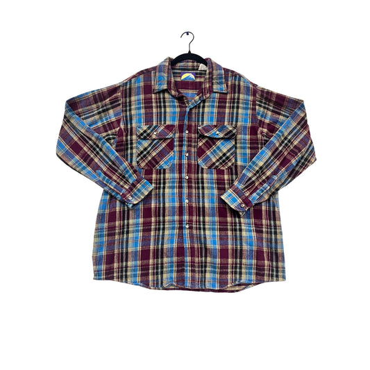 North Crest XL Tall Plaid Flannel Shirt #516A