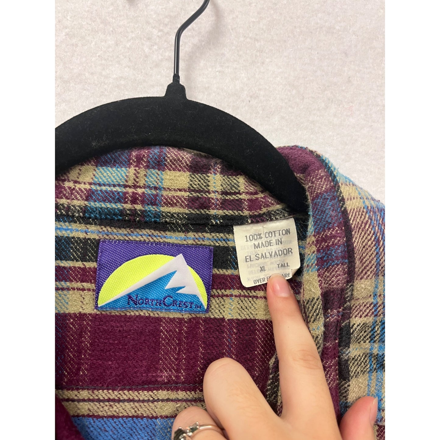 North Crest XL Tall Plaid Flannel Shirt #516A