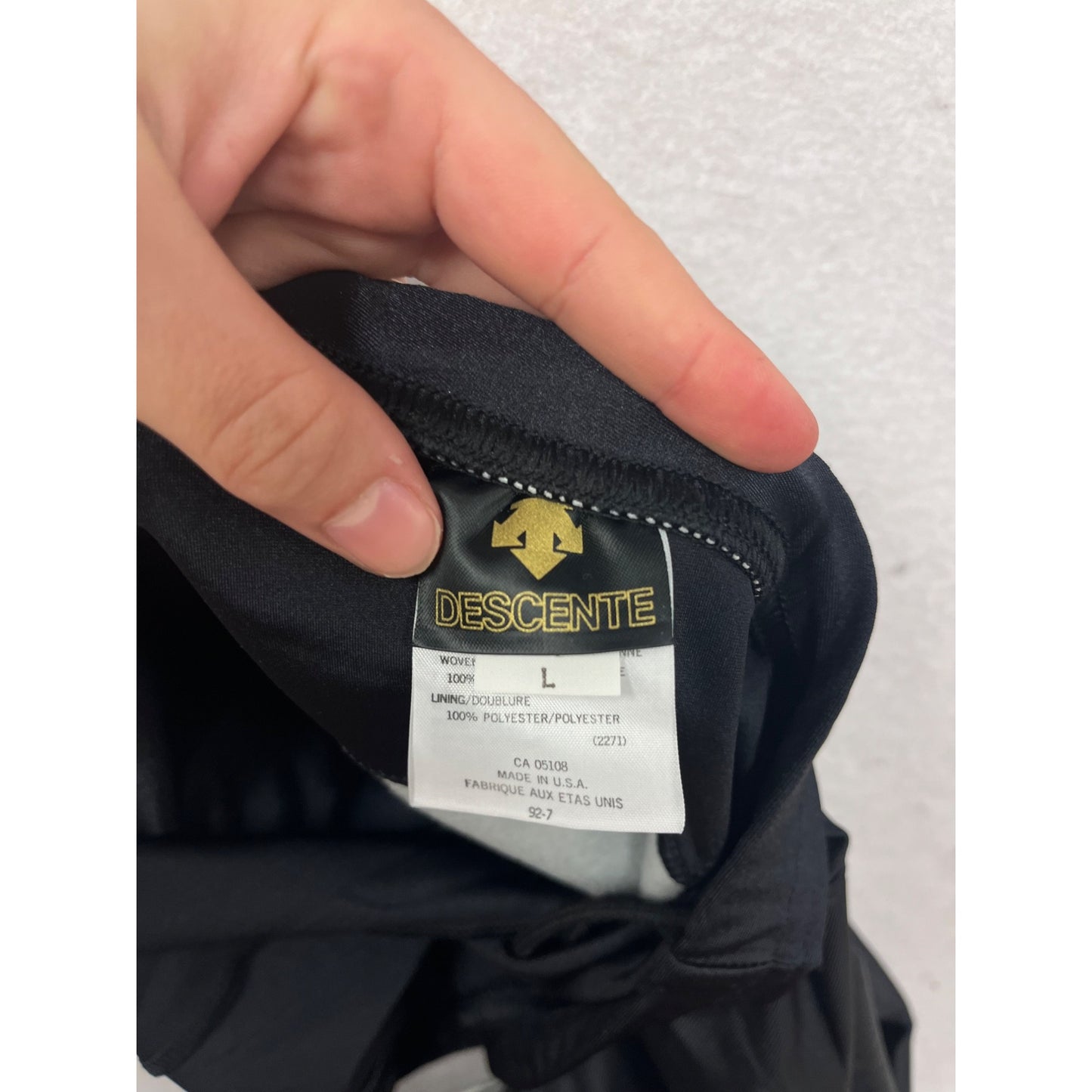 Descente Black Athletic Track Pants Large #8540