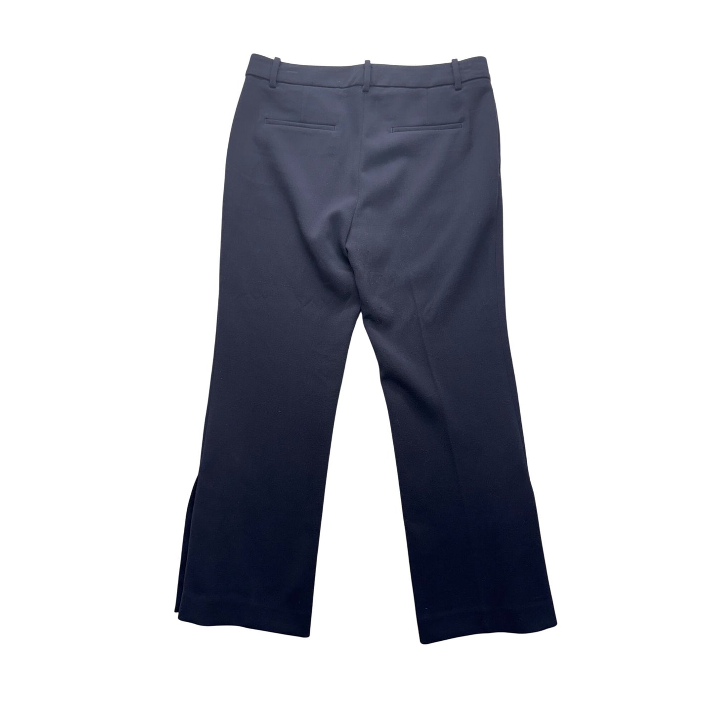 Ann Taylor Navy Wide-Leg Cropped Pants With Pearl Button Detail Size 6 #9277