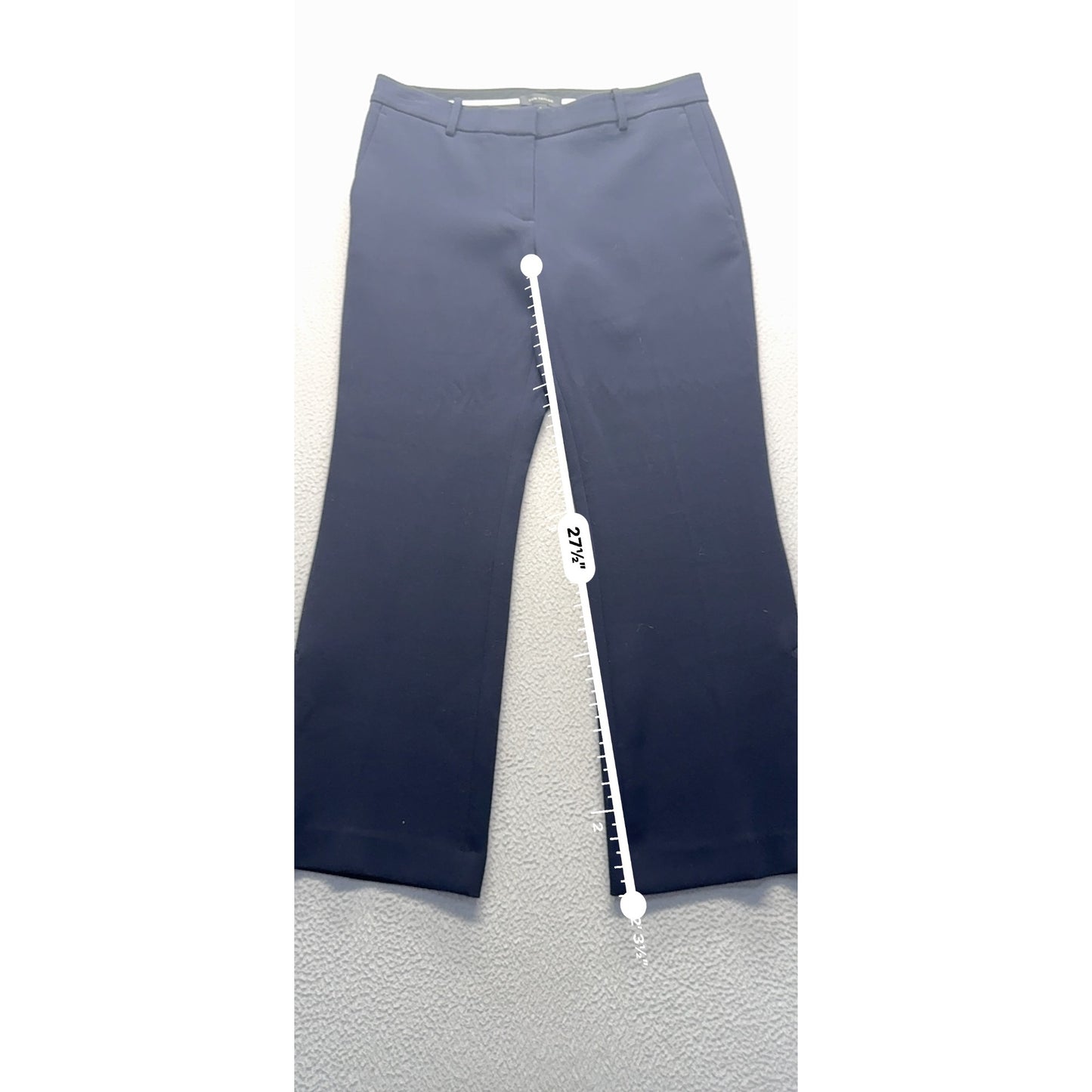 Ann Taylor Navy Wide-Leg Cropped Pants With Pearl Button Detail Size 6 #9277