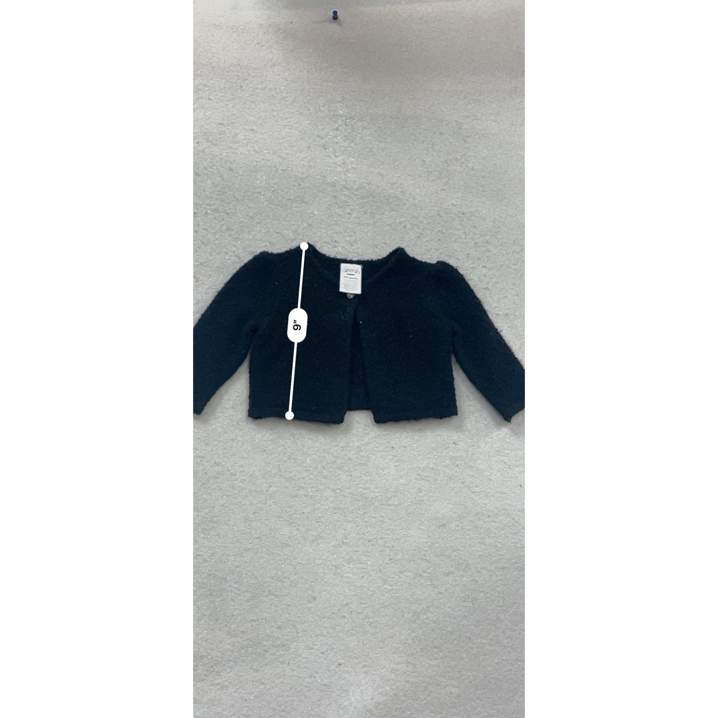 Gymboree Black Baby Cardigan Sweater 3-6M #139C
