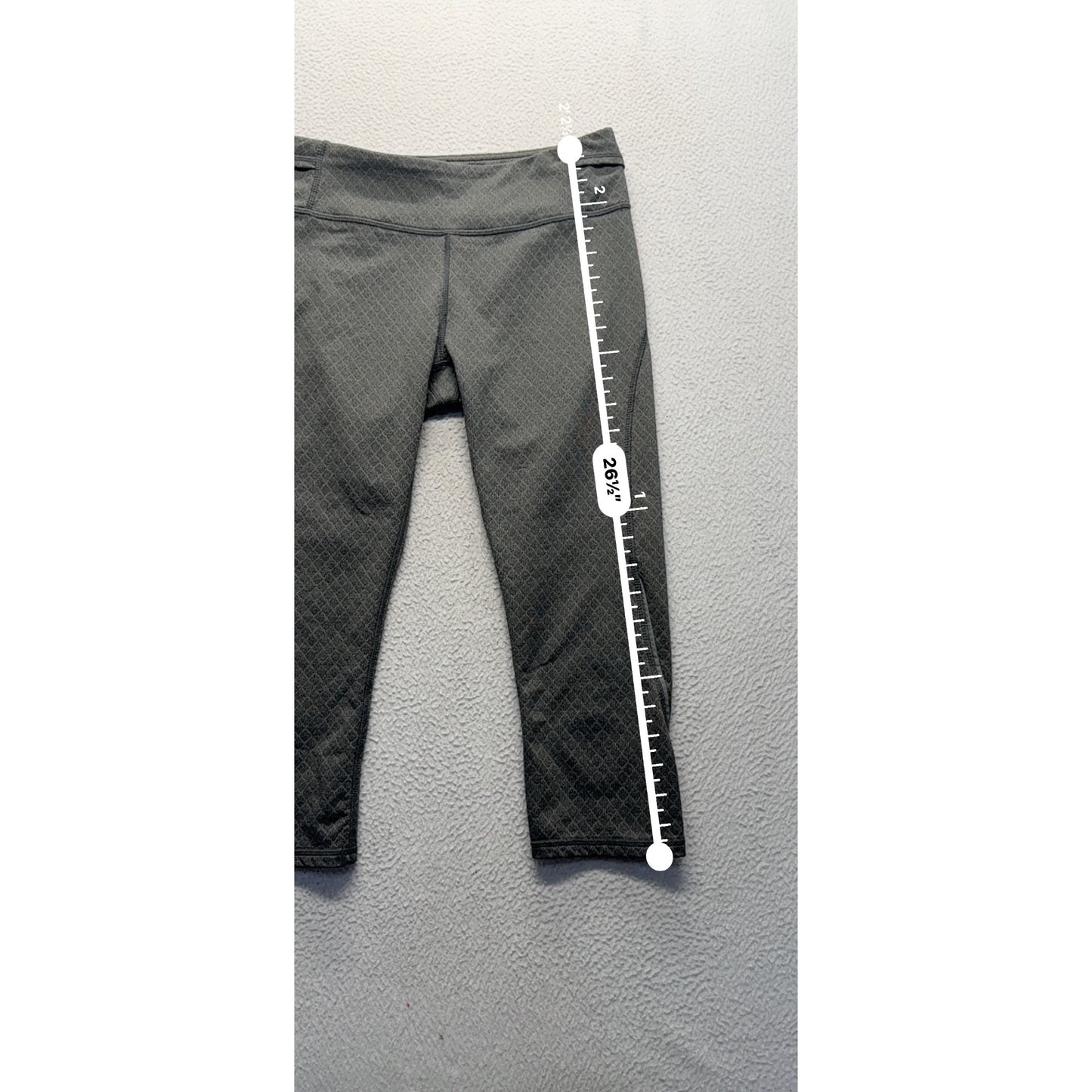 Kyodan  XS Gray Patterned Cropped Athletic Leggings 26.5" #9922