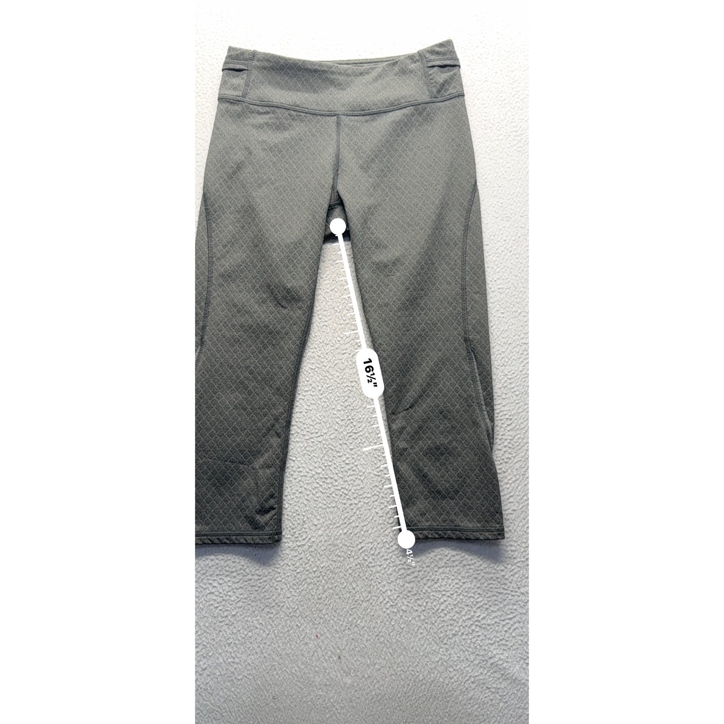 Kyodan  XS Gray Patterned Cropped Athletic Leggings 26.5" #9922
