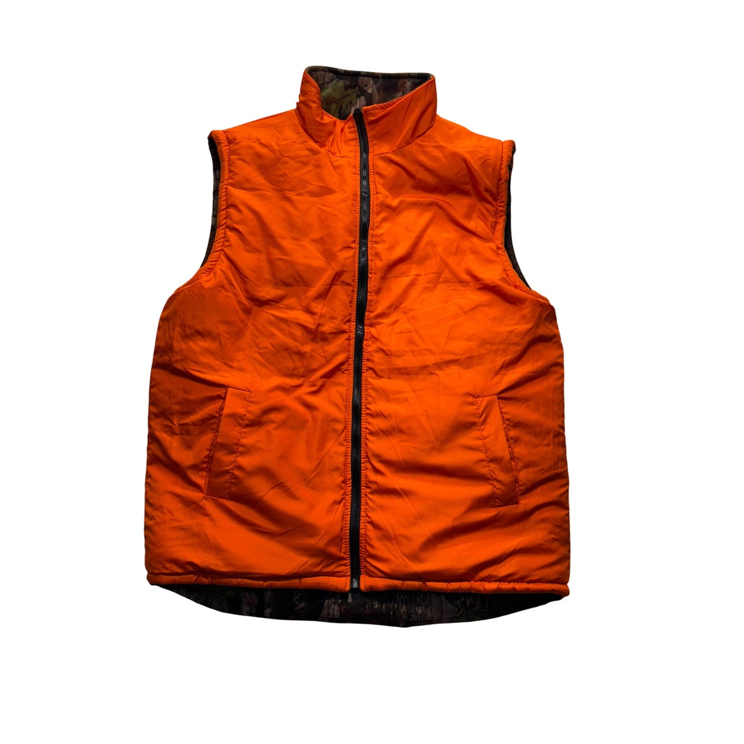Camo Reversible Hunting Vest Puffer Style Size L Zip 9496