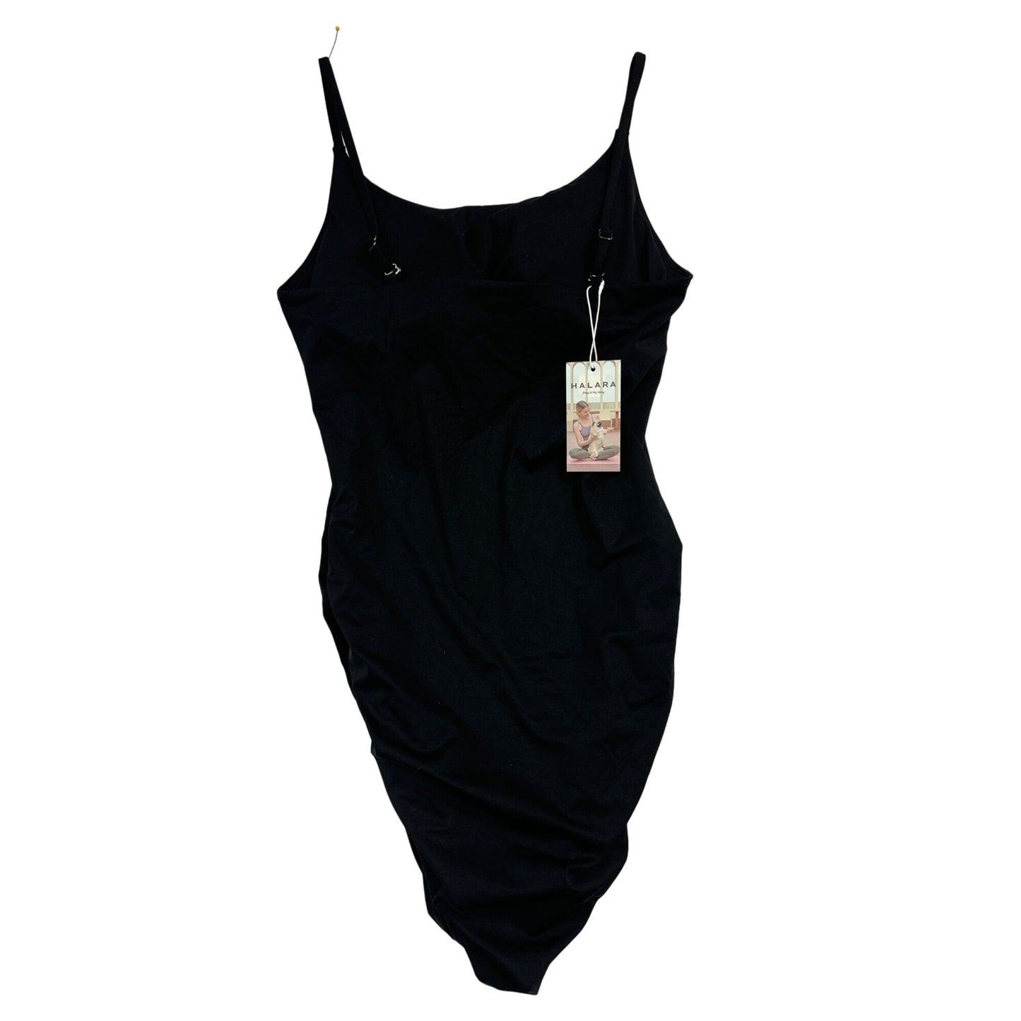 Halara #2405 size L black tank dress yoga/swim