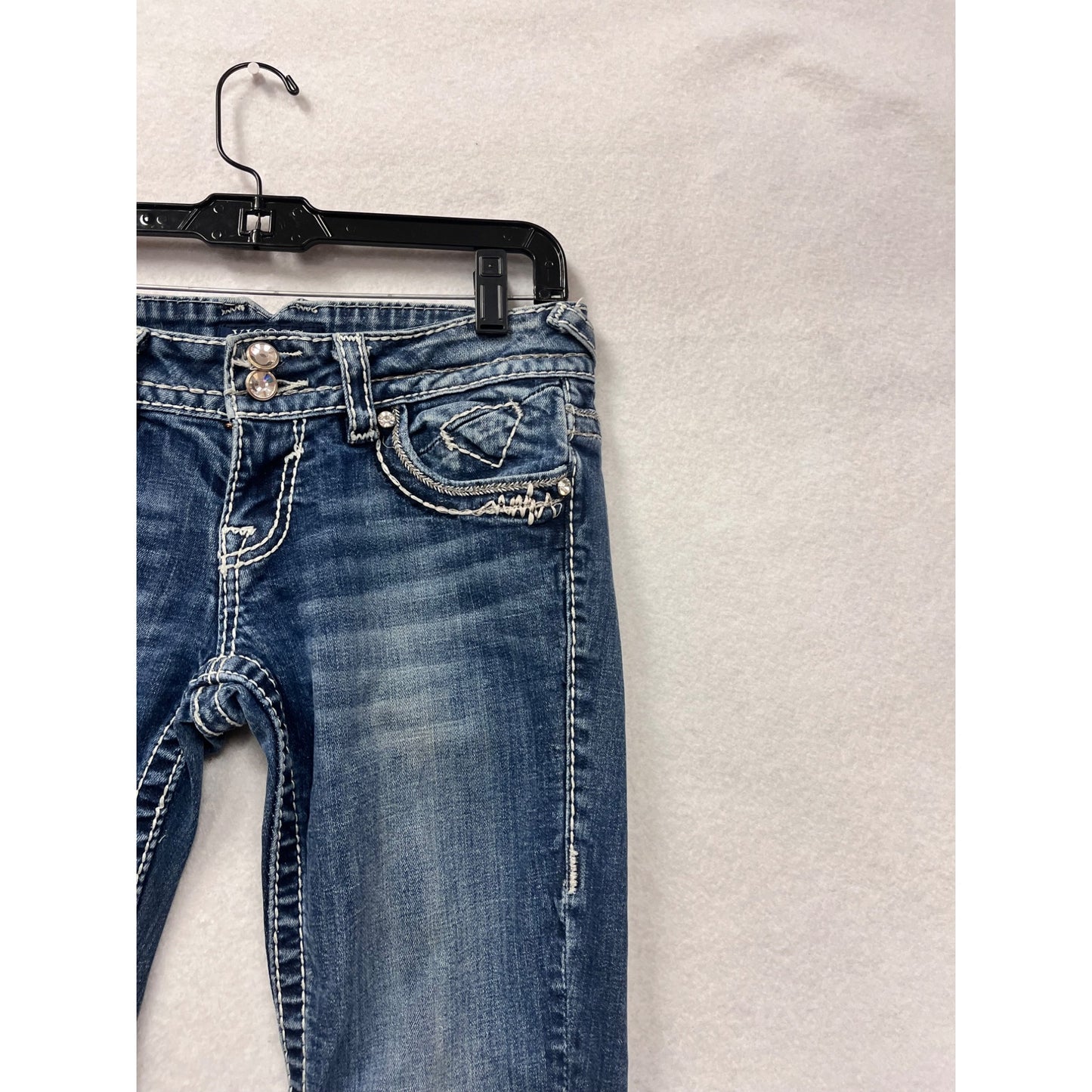 Vigoss Womens Blue Bootcut Denim Jeans Size 1/2 #8259