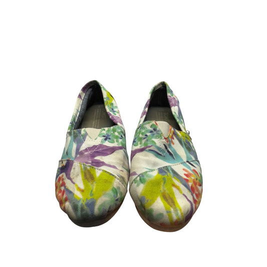Toms Floral Print Canvas Slip-On Shoes Size 8 Multicolor #9410