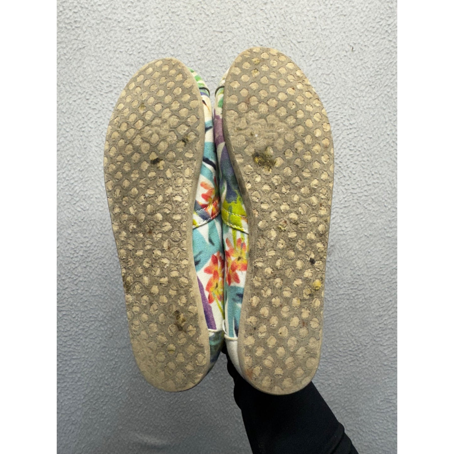 Toms Floral Print Canvas Slip-On Shoes Size 8 Multicolor #9410