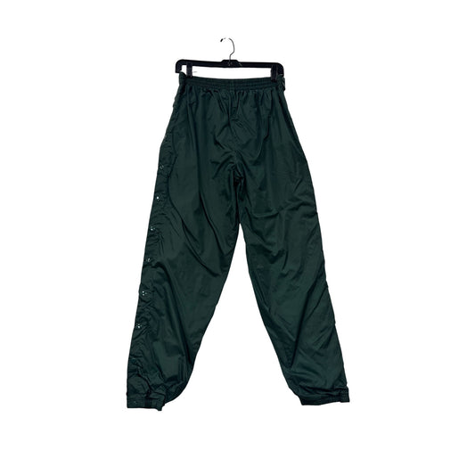Mens Medium Pinnacle Green Snap Side Nylon Track Pants #8395