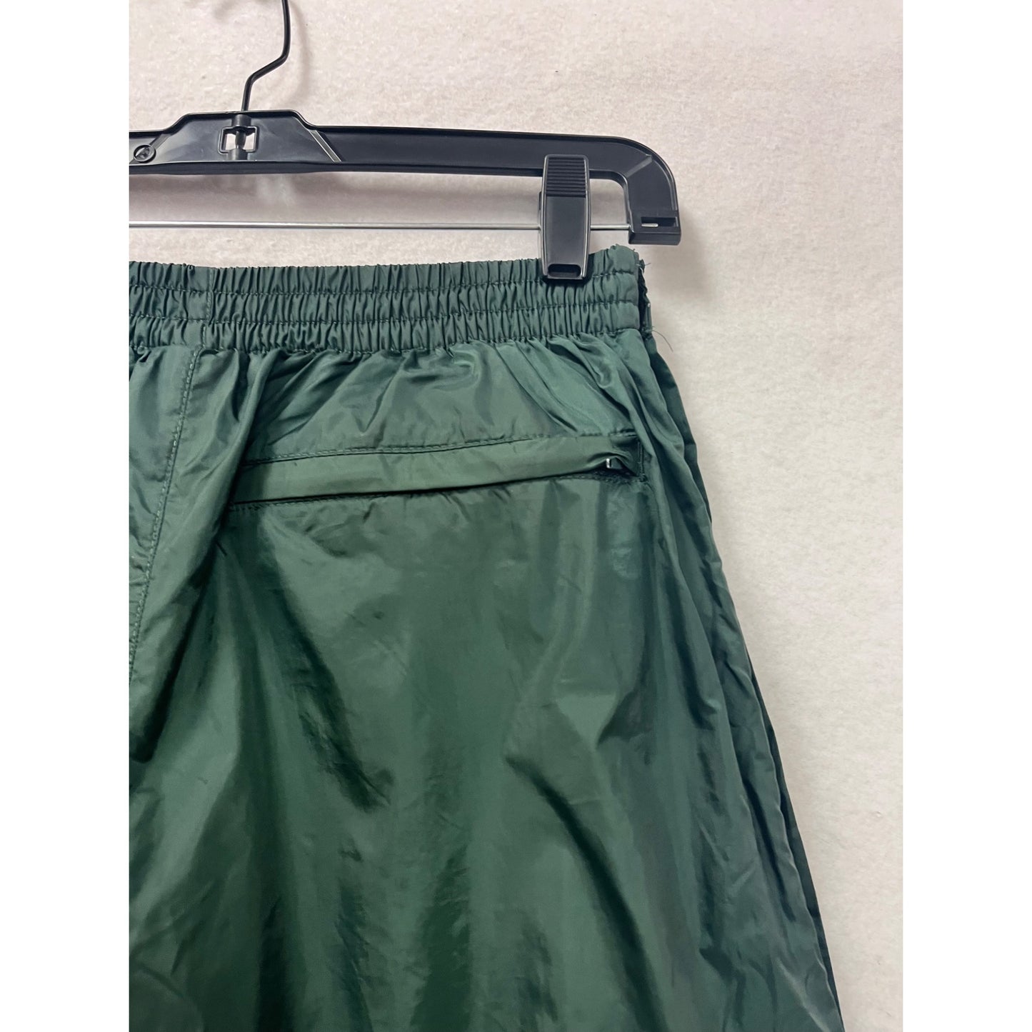 Mens Medium Pinnacle Green Snap Side Nylon Track Pants #8395