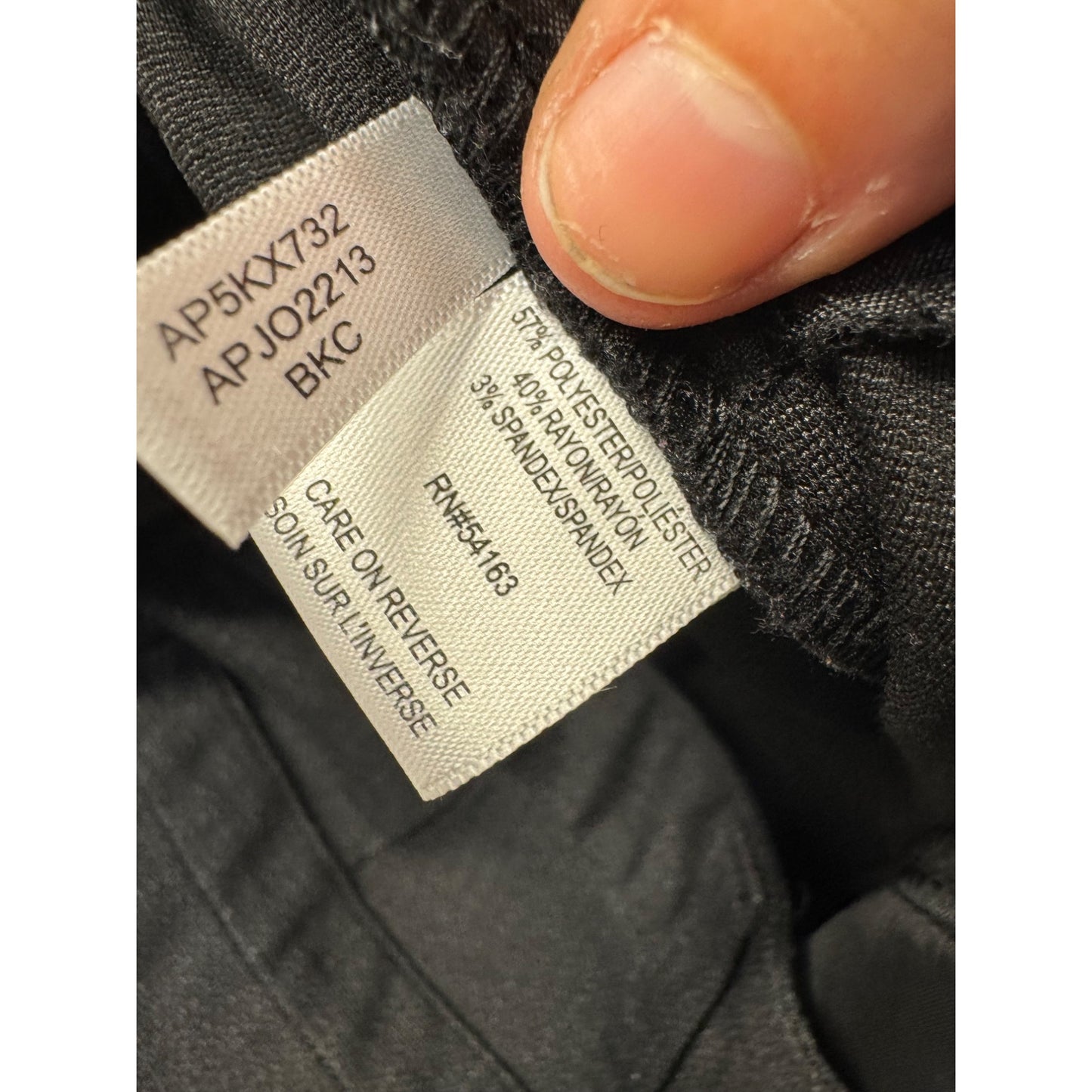 Andrew Marc Black Straight-Leg Pants Size 6 35" Length Polyester Blend #9272