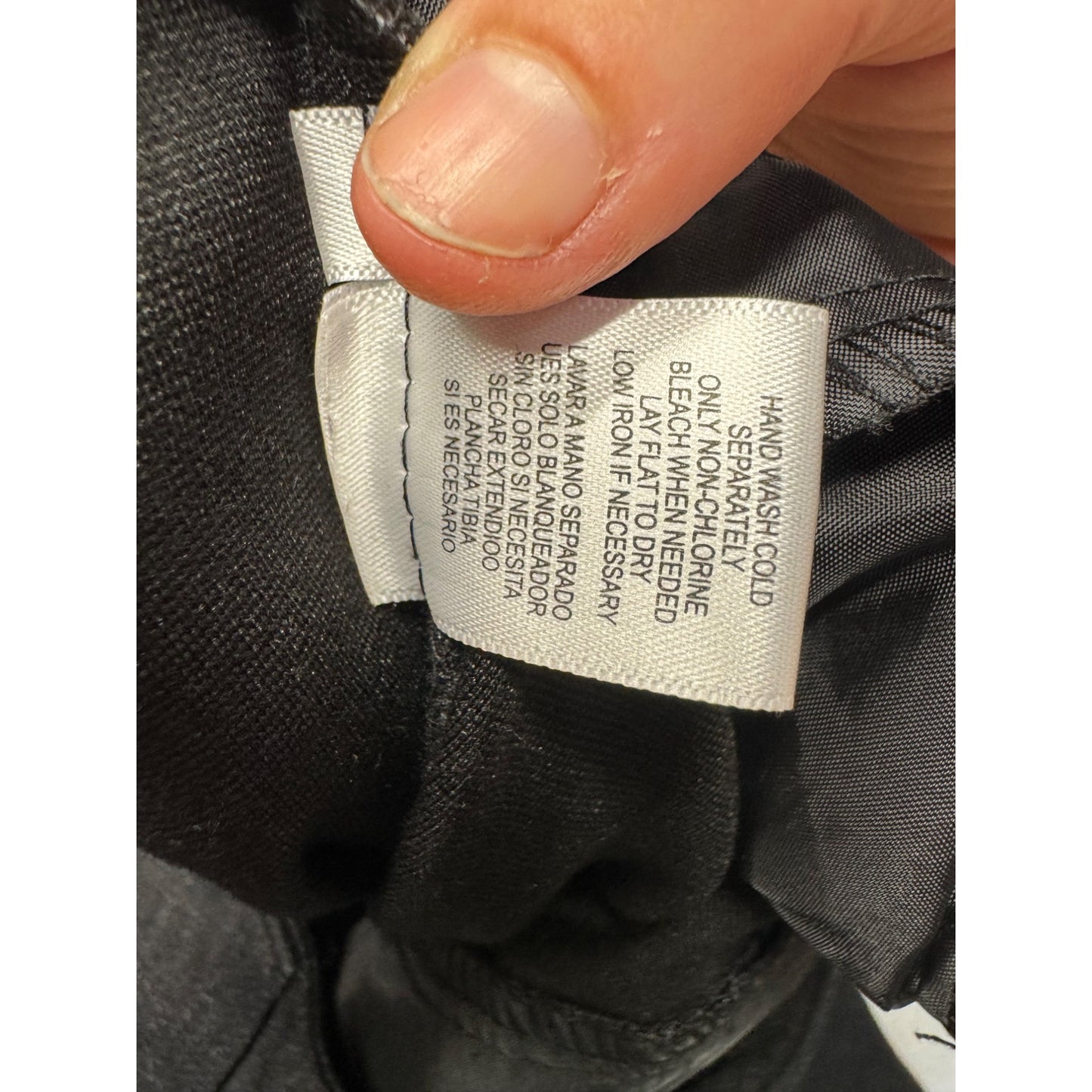 Andrew Marc Black Straight-Leg Pants Size 6 35" Length Polyester Blend #9272
