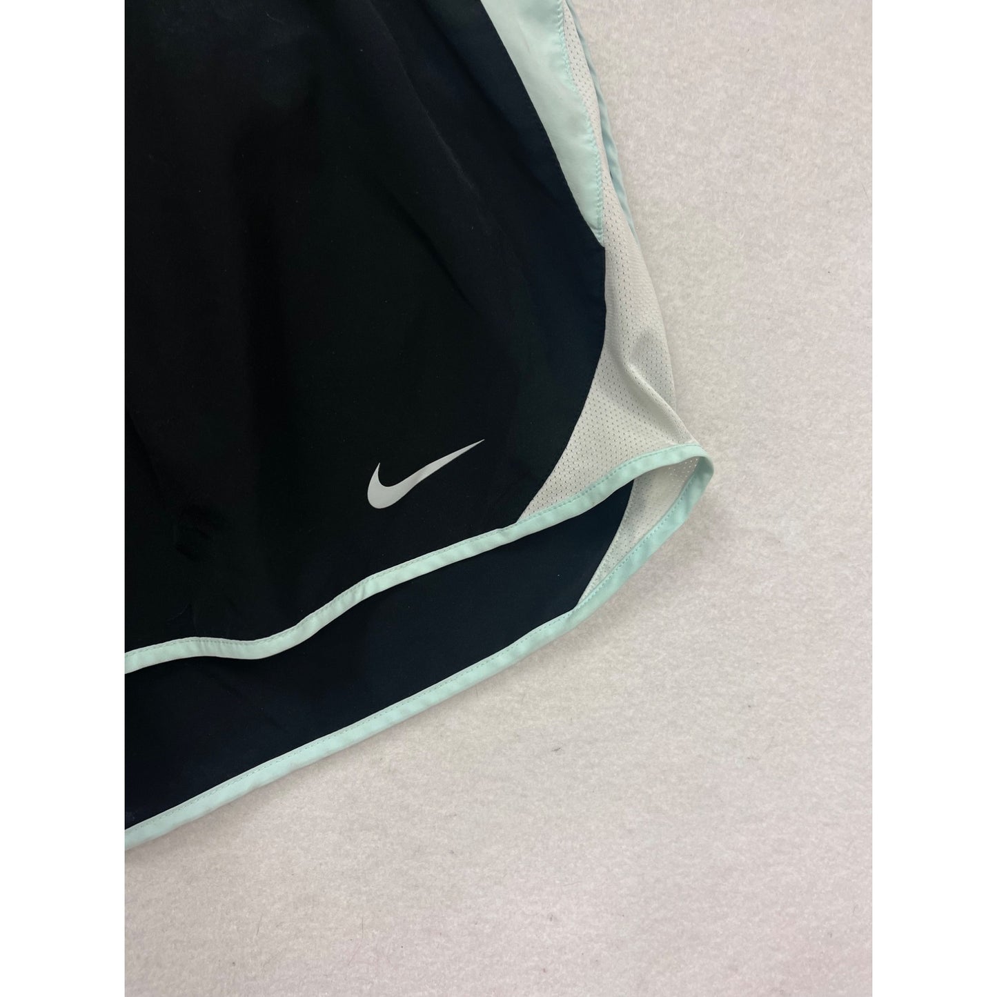 Nike Dri-FIT Running Shorts Black & Light Blue Polyester Size S #302A