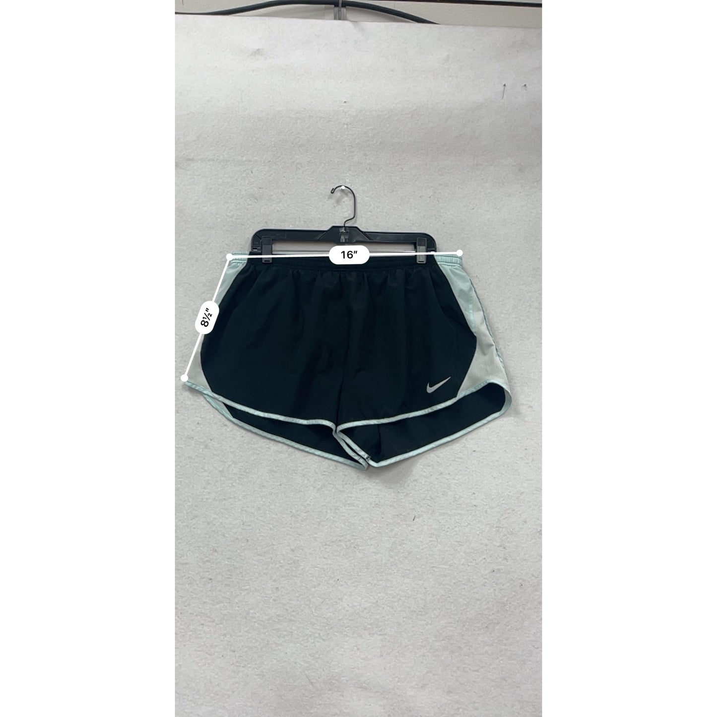 Nike Dri-FIT Running Shorts Black & Light Blue Polyester Size S #302A