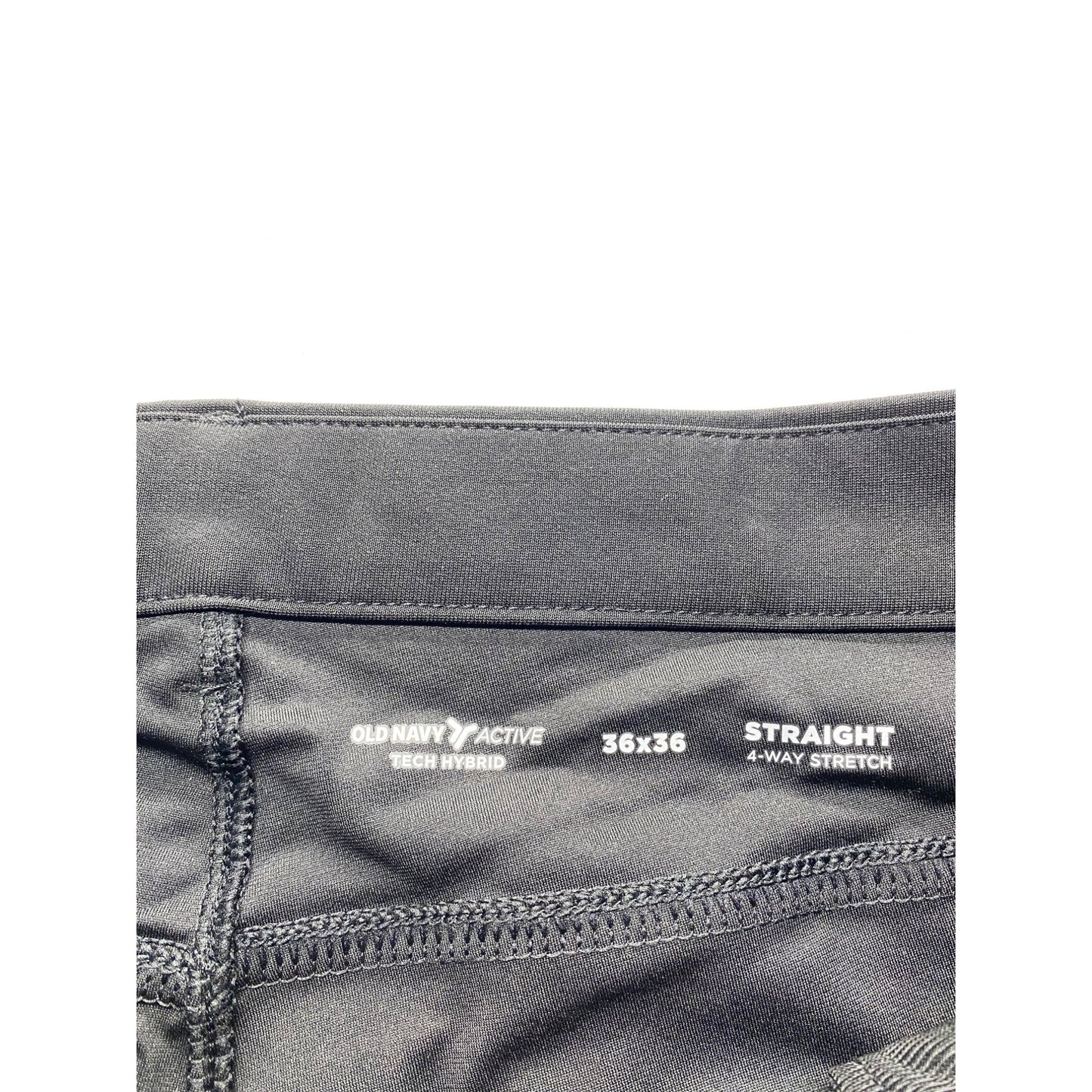 Mens Old Navy Active Tech Hybrid Straight 4-Way Stretch Pants Black NWT #7045