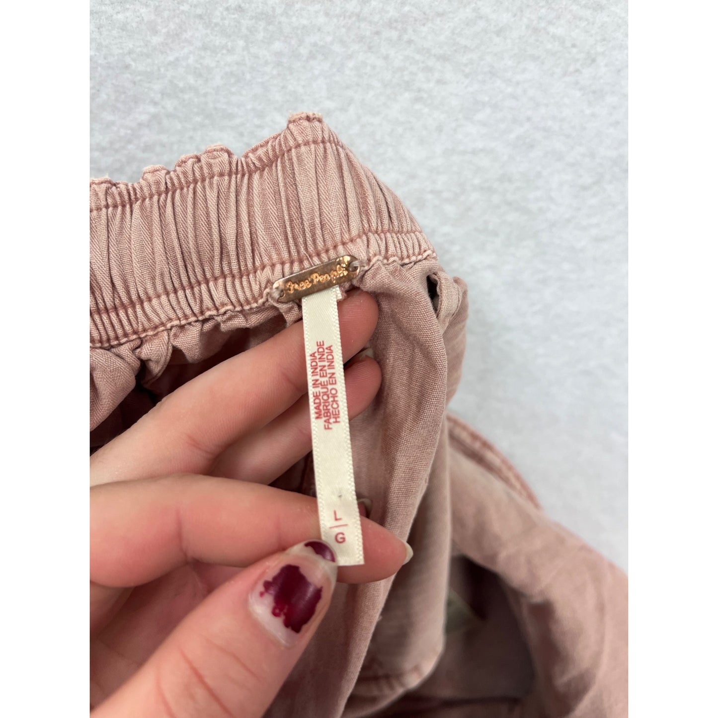Free People Womens Large Pink Cotton & Viscose Jumper With Pockets & Strappy Back Design #6336