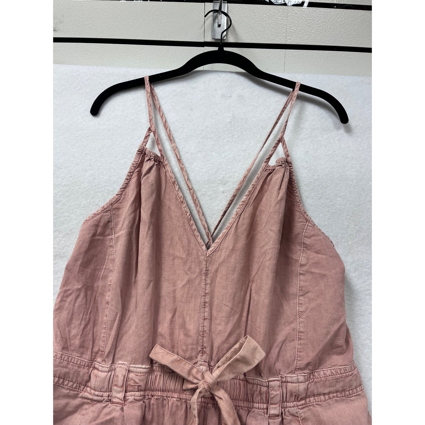 Free People Womens Large Pink Cotton & Viscose Jumper With Pockets & Strappy Back Design #6336
