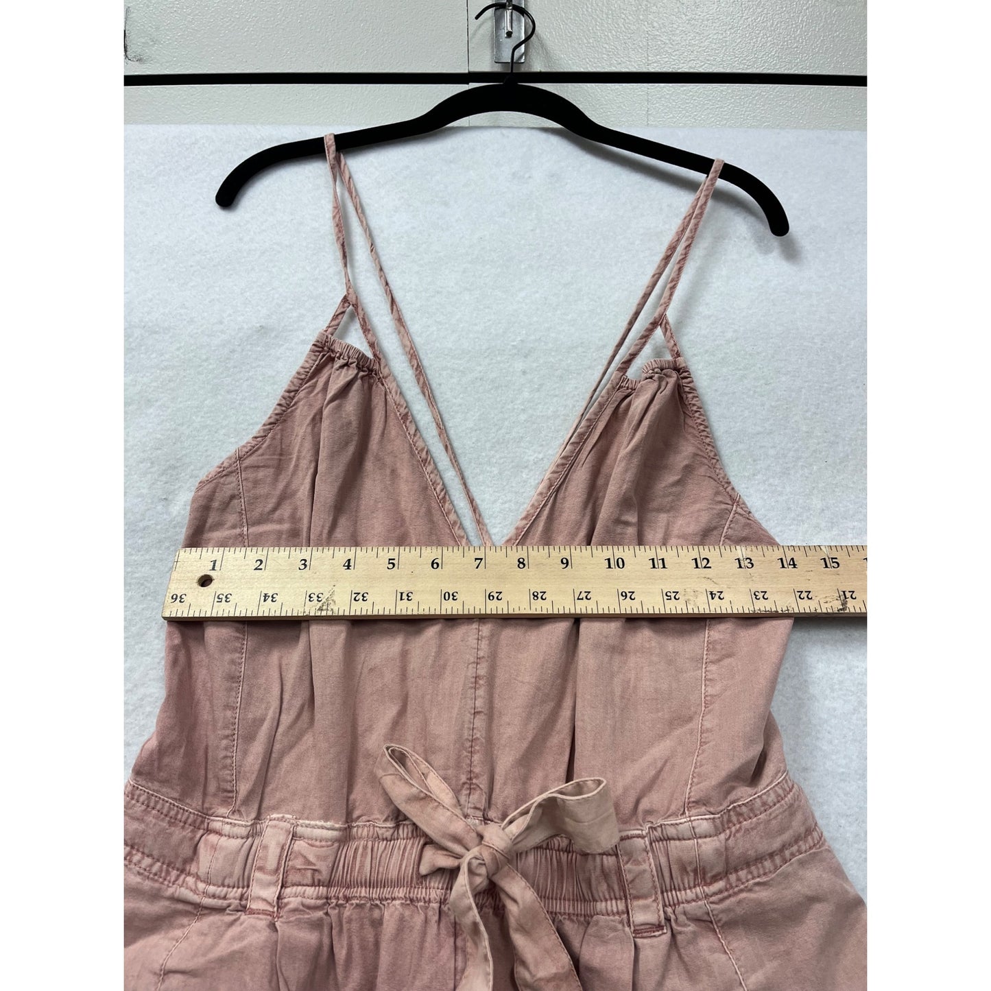 Free People Womens Large Pink Cotton & Viscose Jumper With Pockets & Strappy Back Design #6336