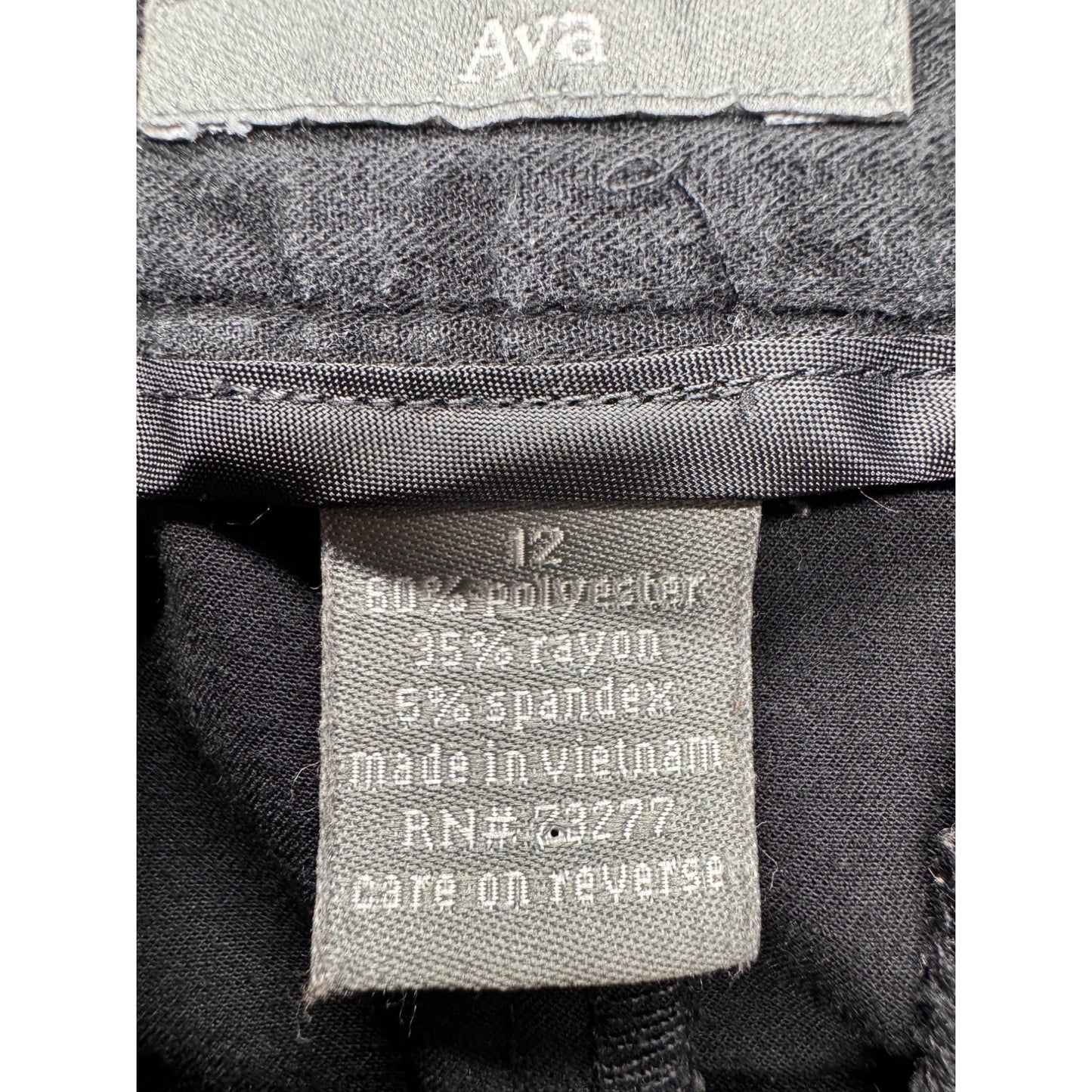 Apt. 9 Ava Black Wide-Leg Dress Pants Size 12 205B