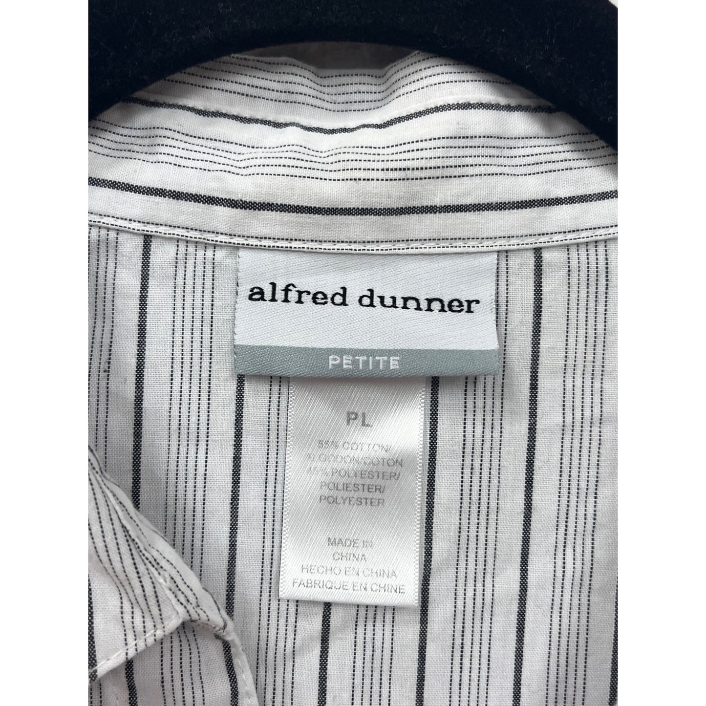 Alfred Dunner Petite Striped Button-Up Shirt #8856